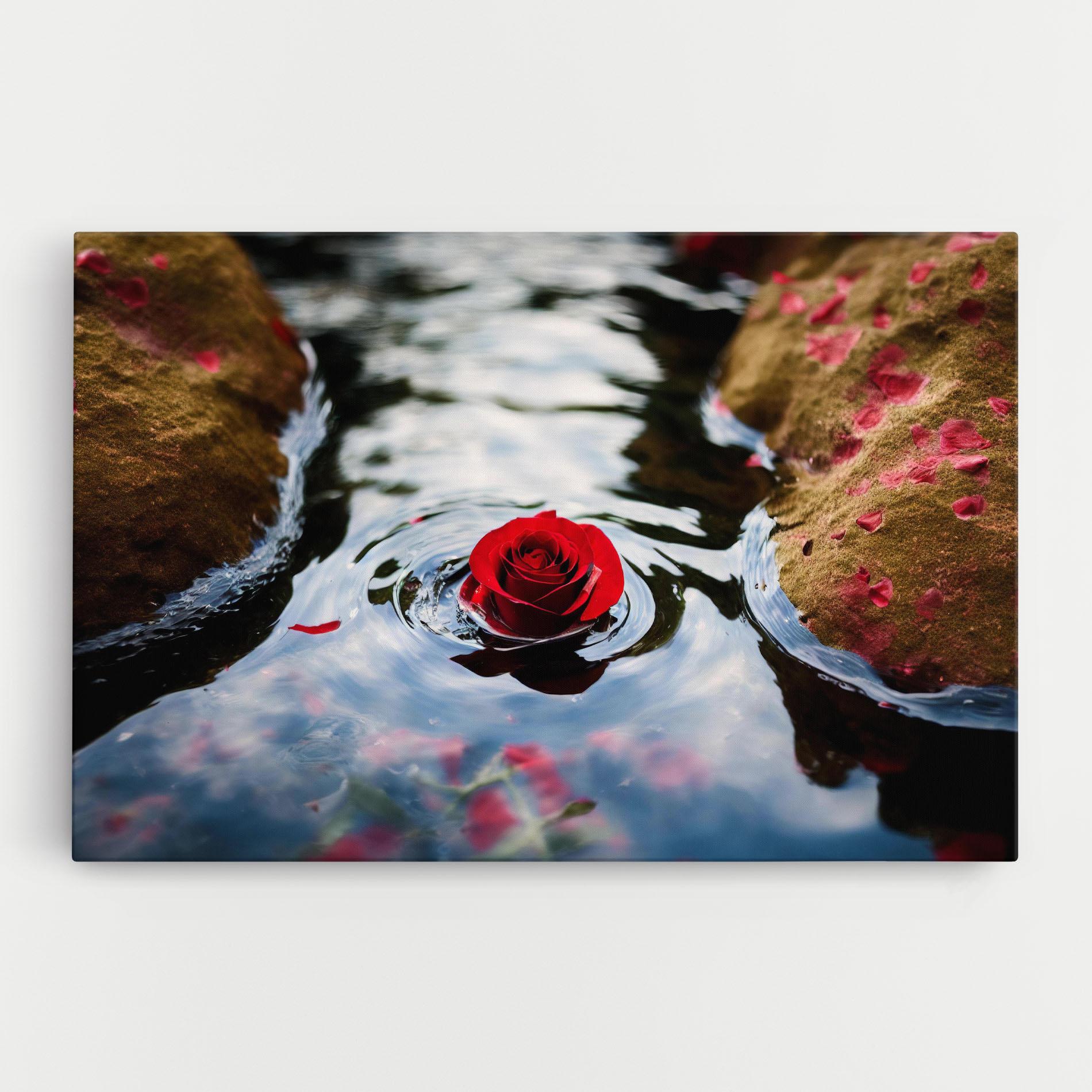 Leinwandbild Floating Water Rose mockup 0