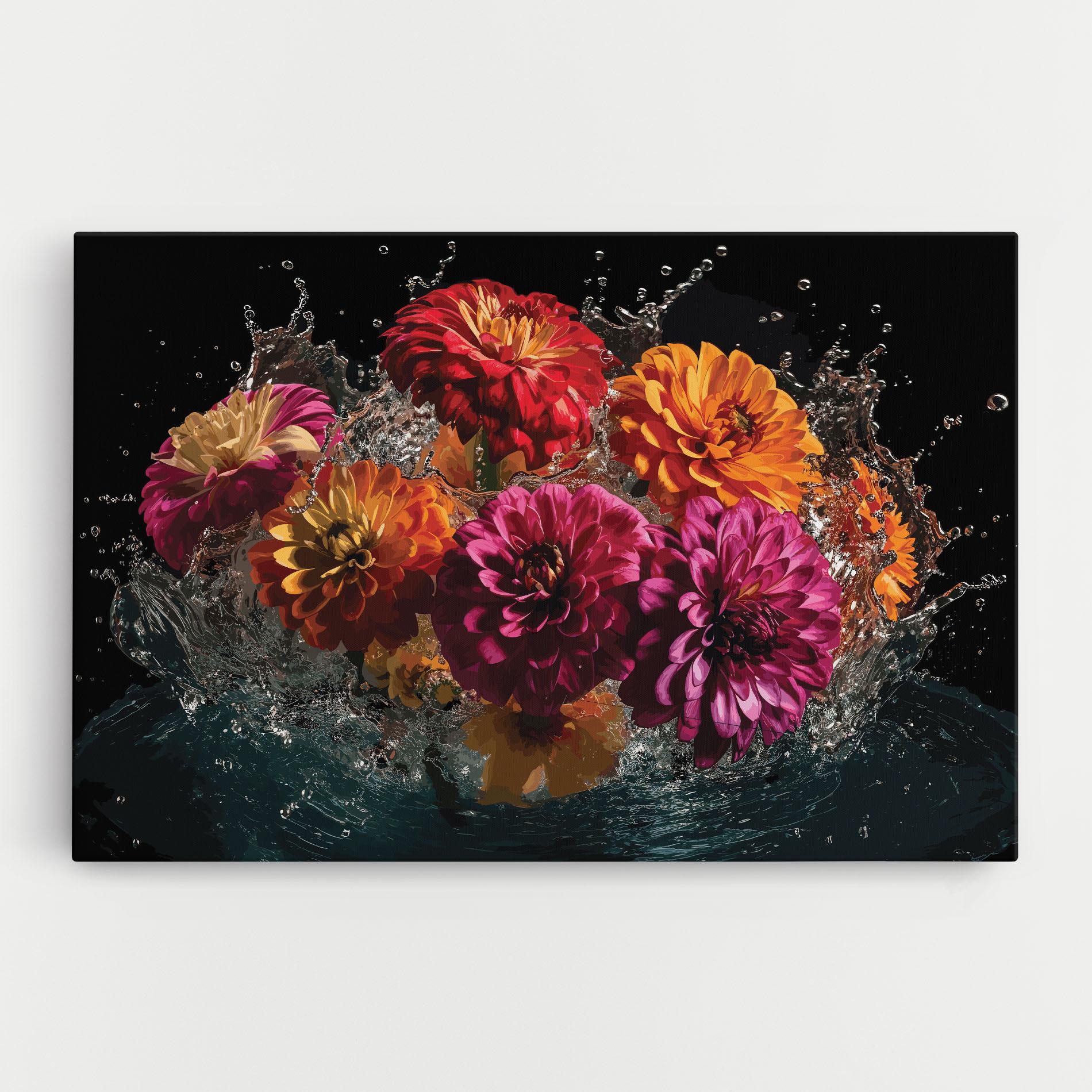 Leinwandbild Flower Water Splash mockup 0