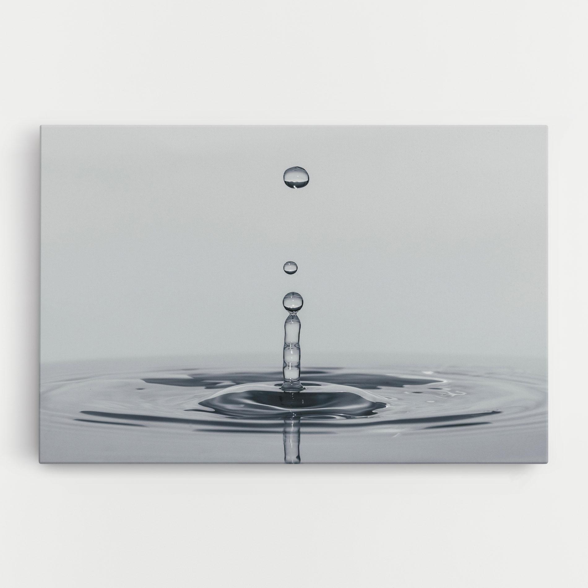 Leinwandbild Grey Water Drop mockup 0