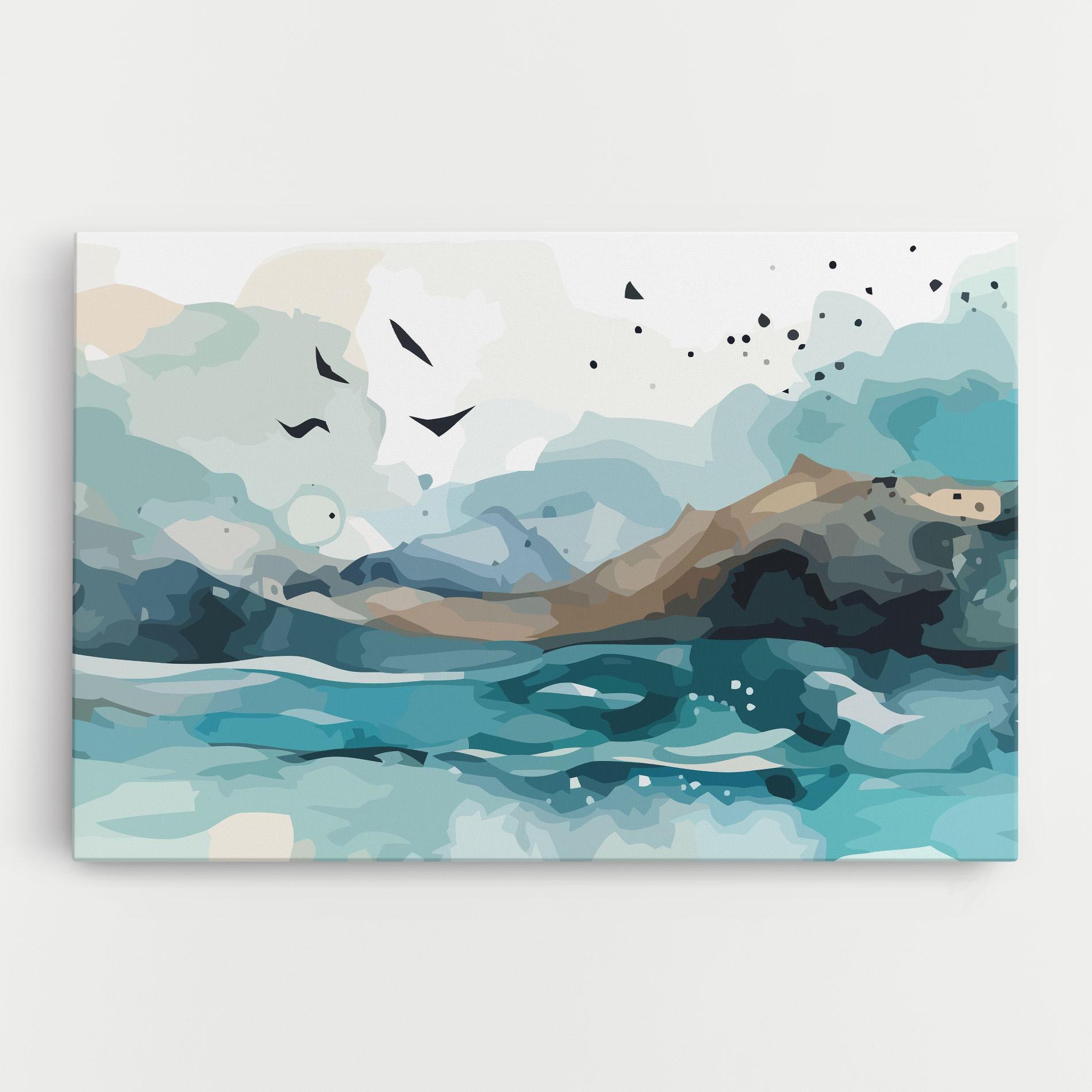 Leinwandbild Water Birds mockup 0