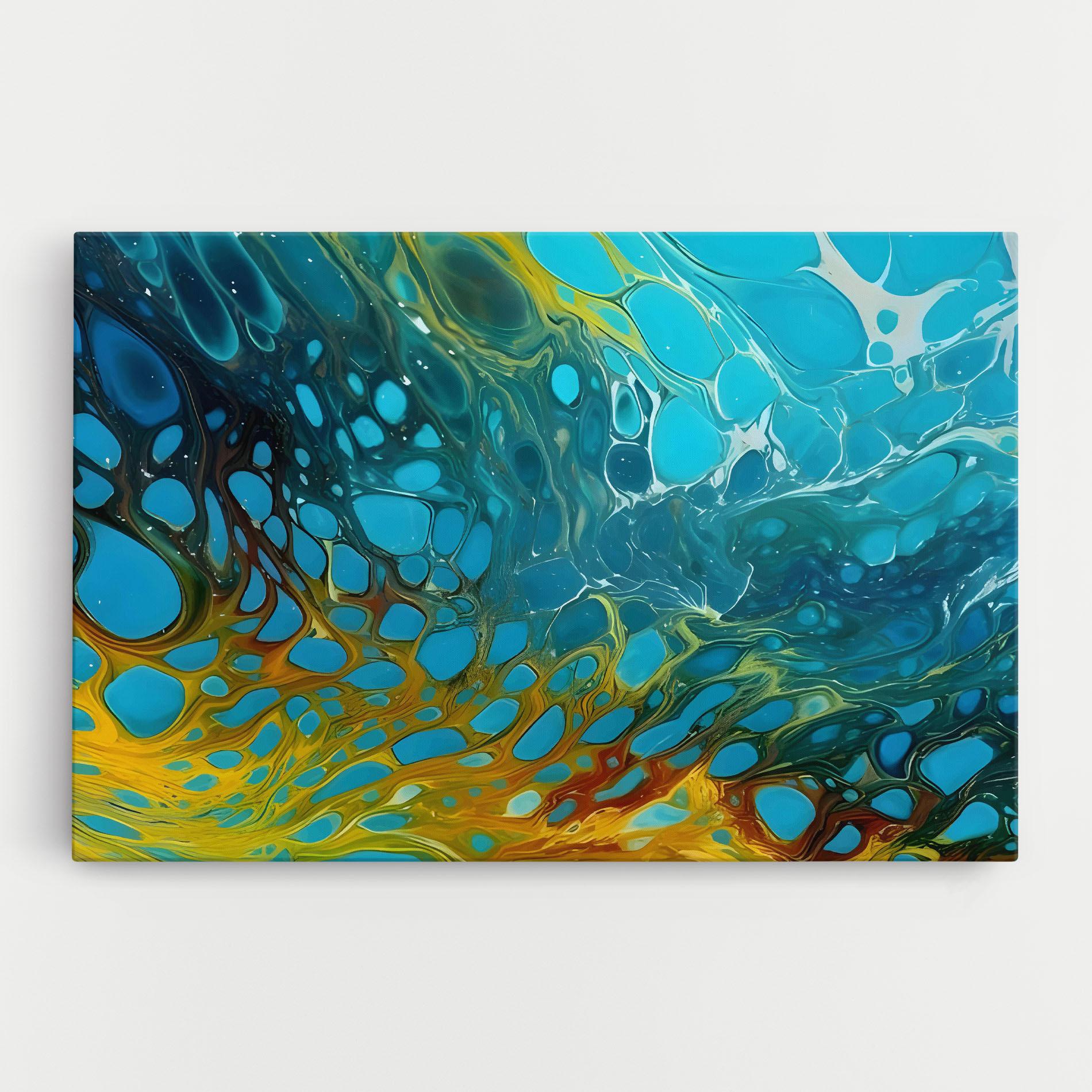 Leinwandbild Yellow Green Ocean mockup 0