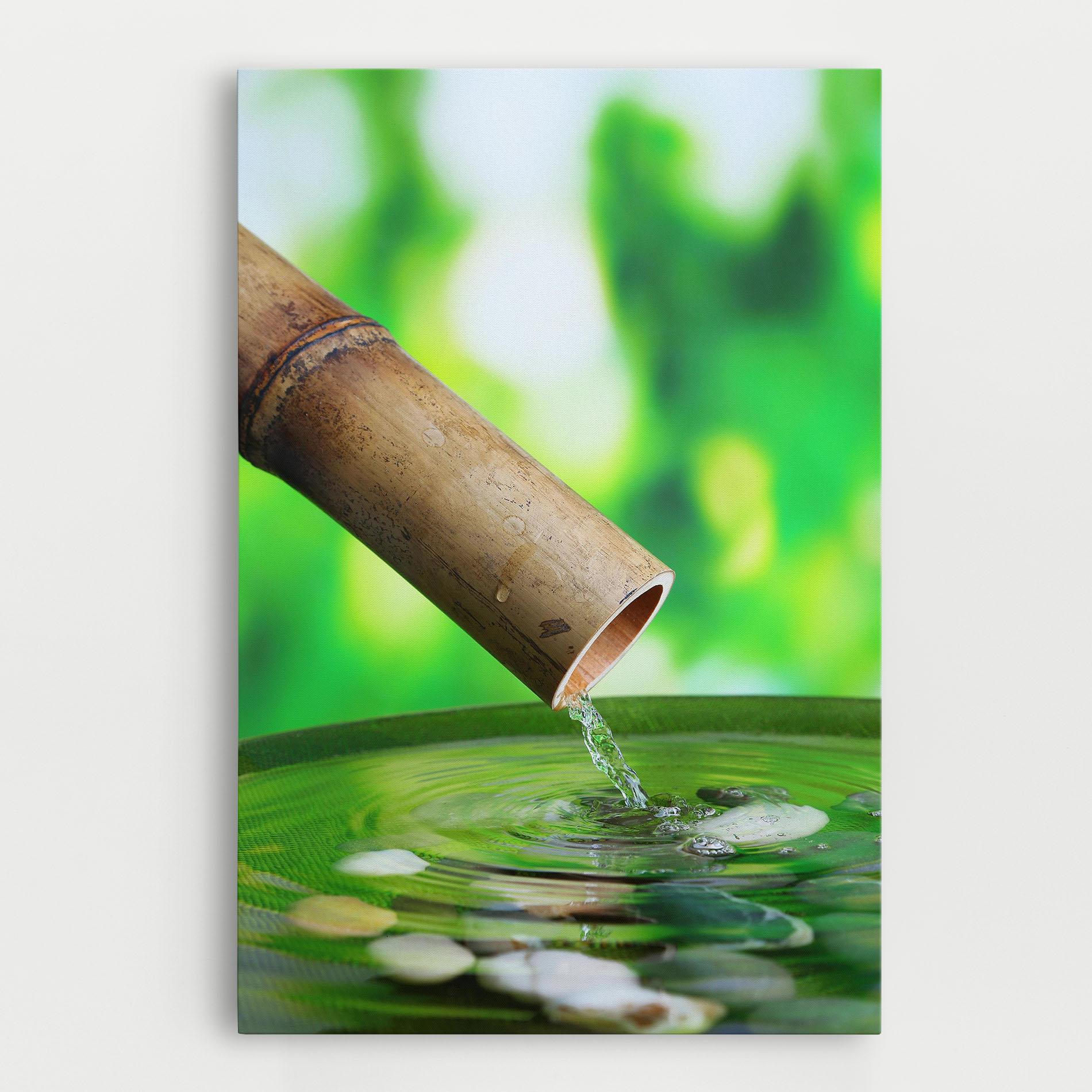 Leinwandbild Bamboo Fountain mockup 0