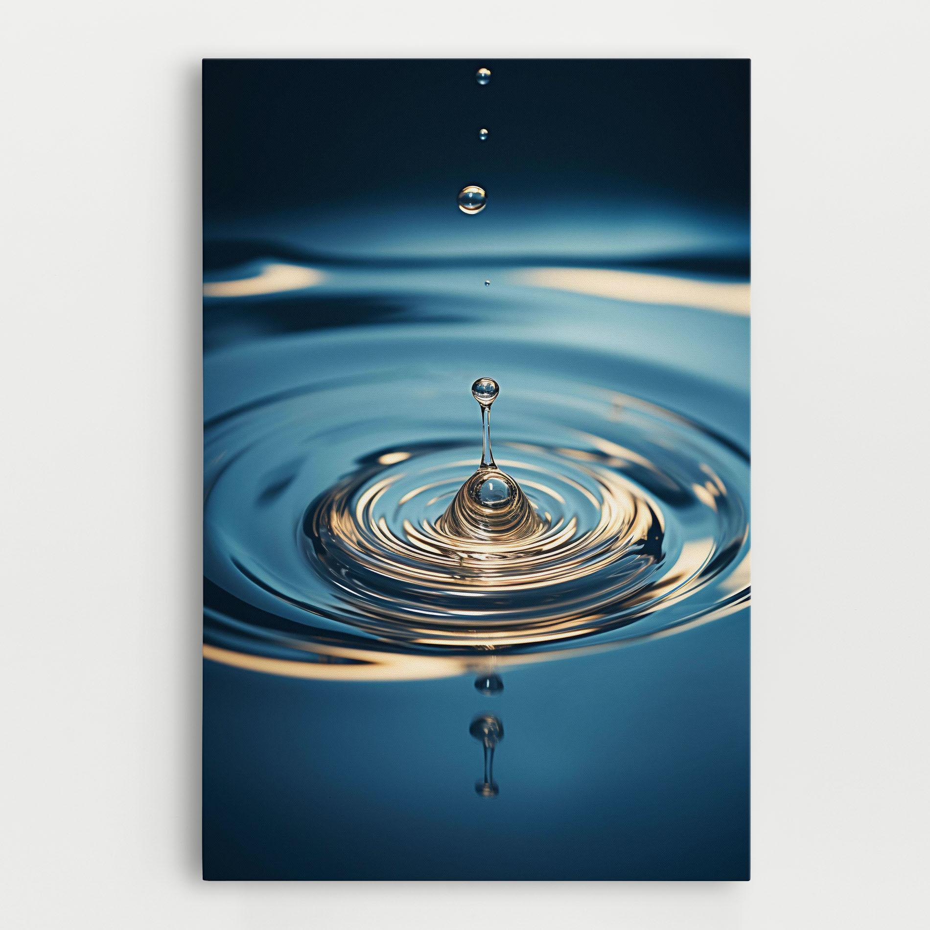 Leinwandbild Cream Water Drop mockup 0