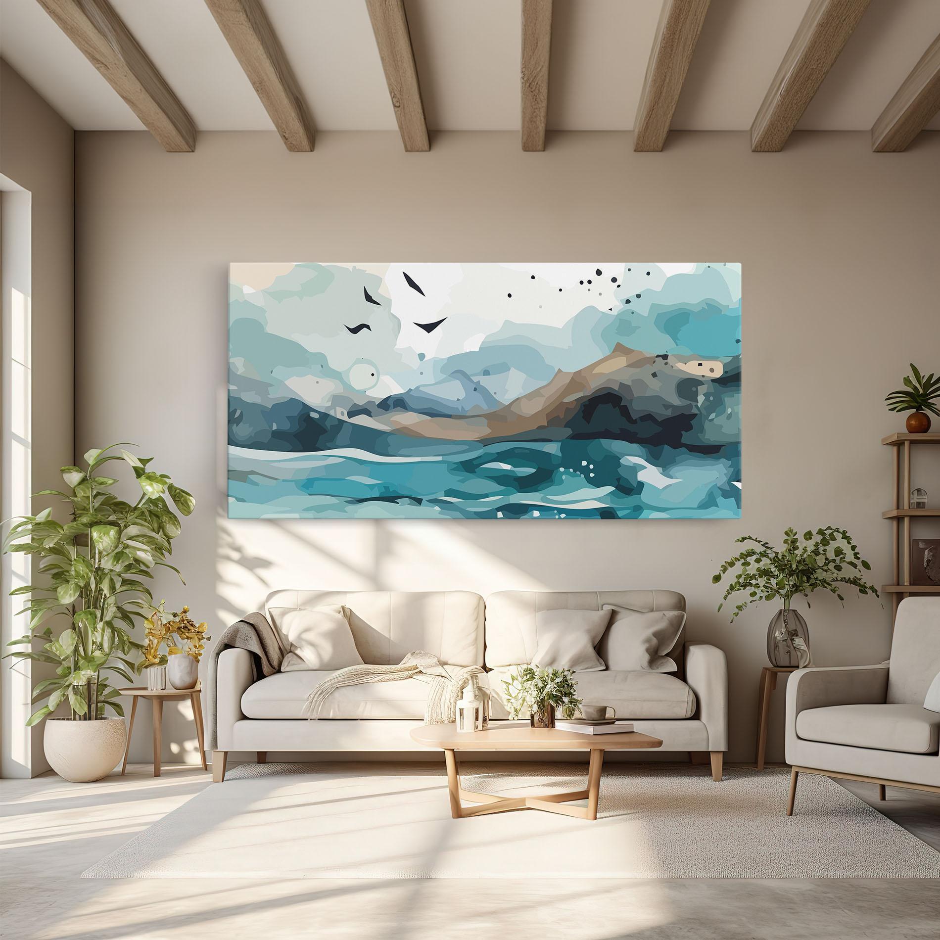 Leinwandbild Water Birds mockup 6