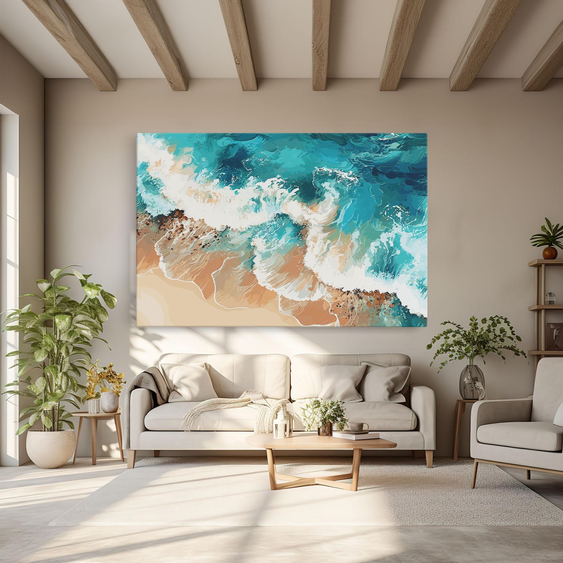 Leinwandbild Artistic Waves mockup 6