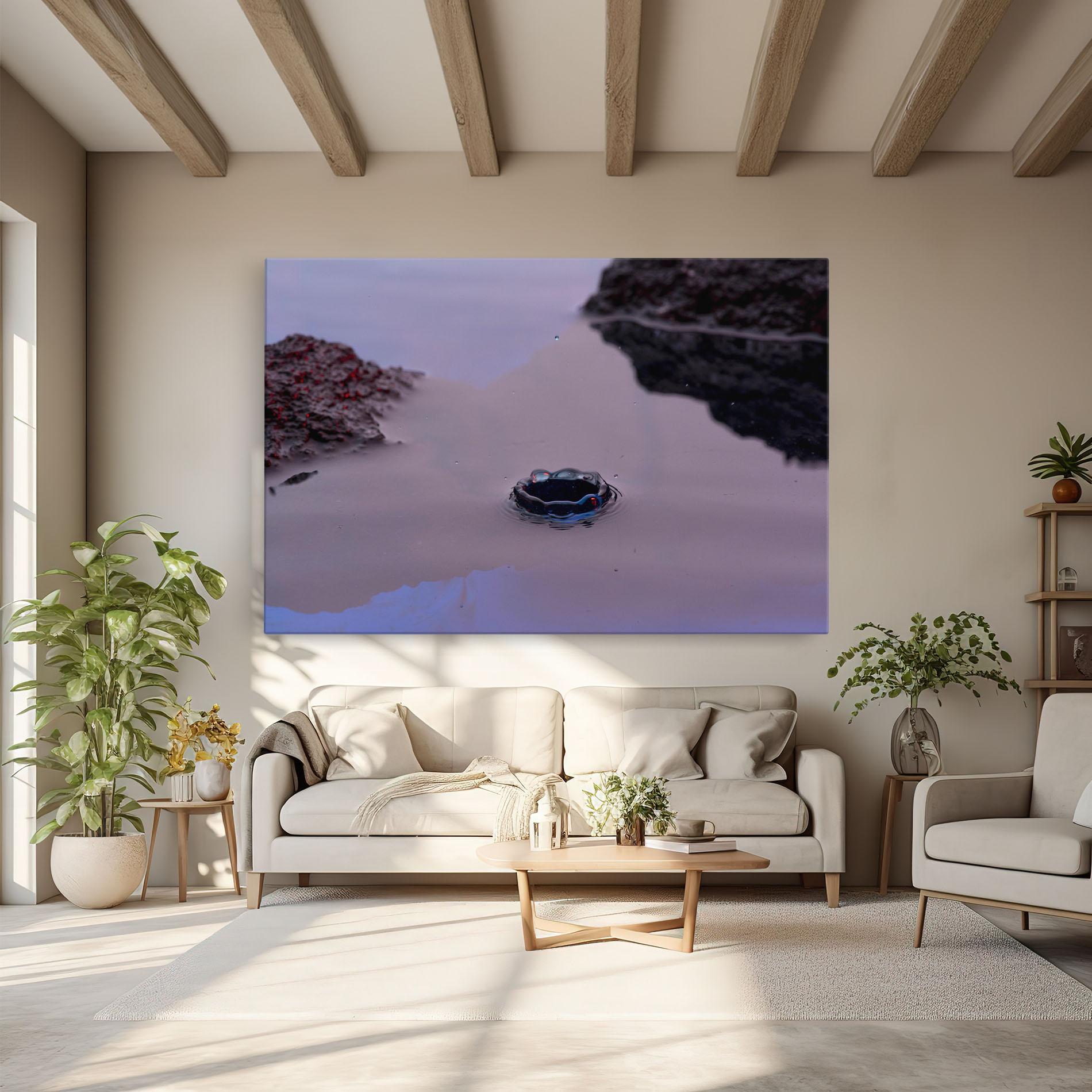 Leinwandbild Blue Color Water mockup 6