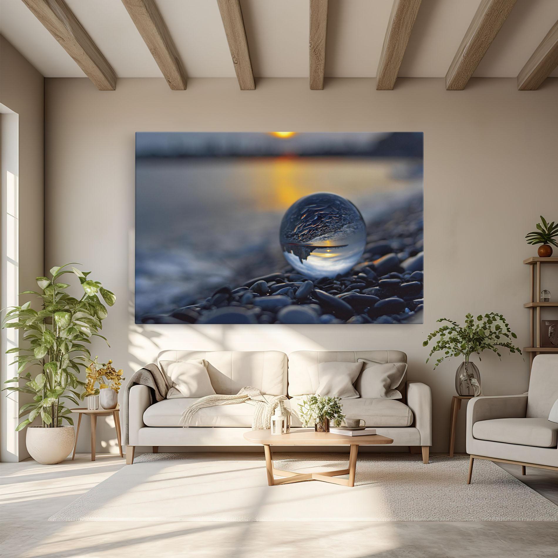 Leinwandbild Sunset Lensball mockup 6