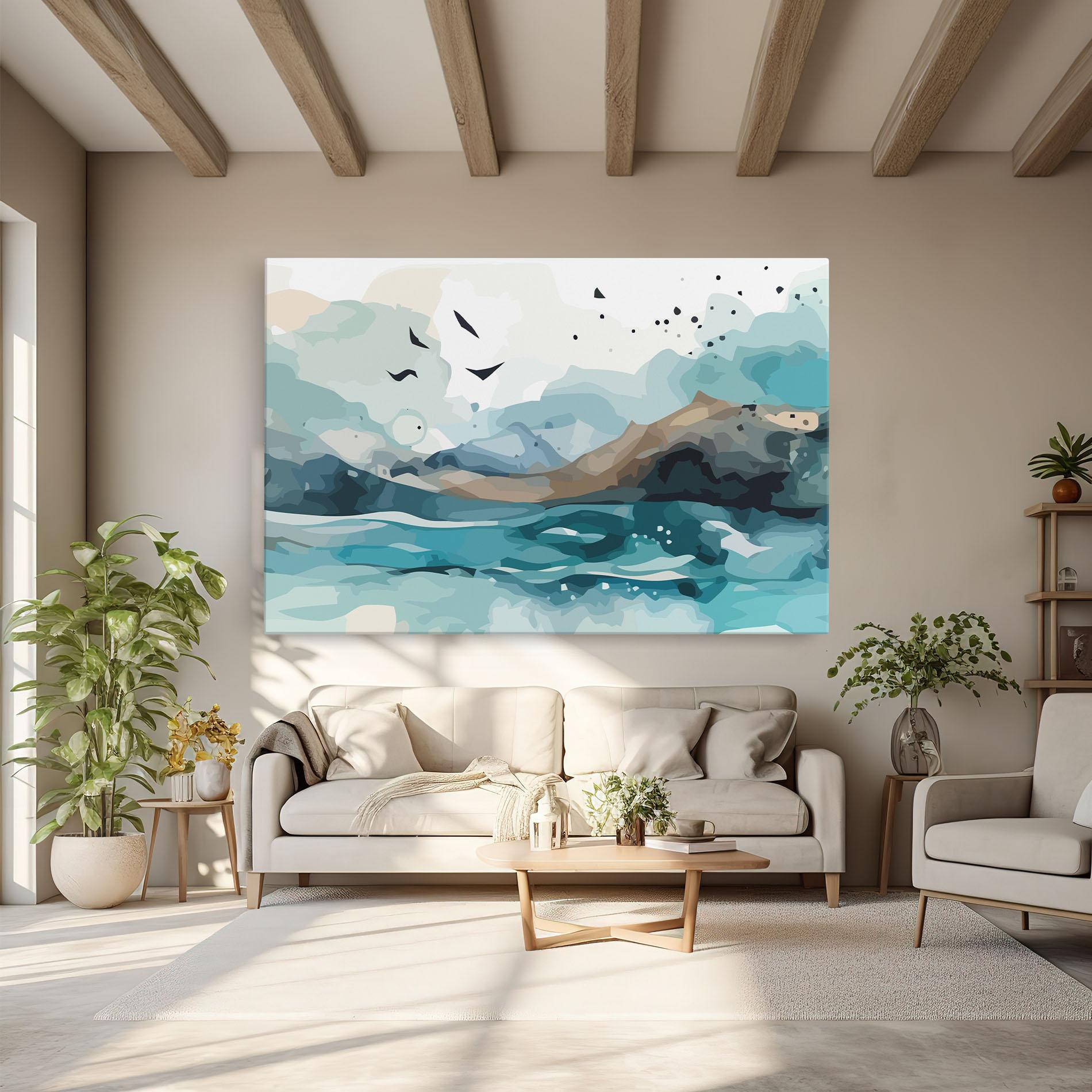 Leinwandbild Water Birds mockup 6