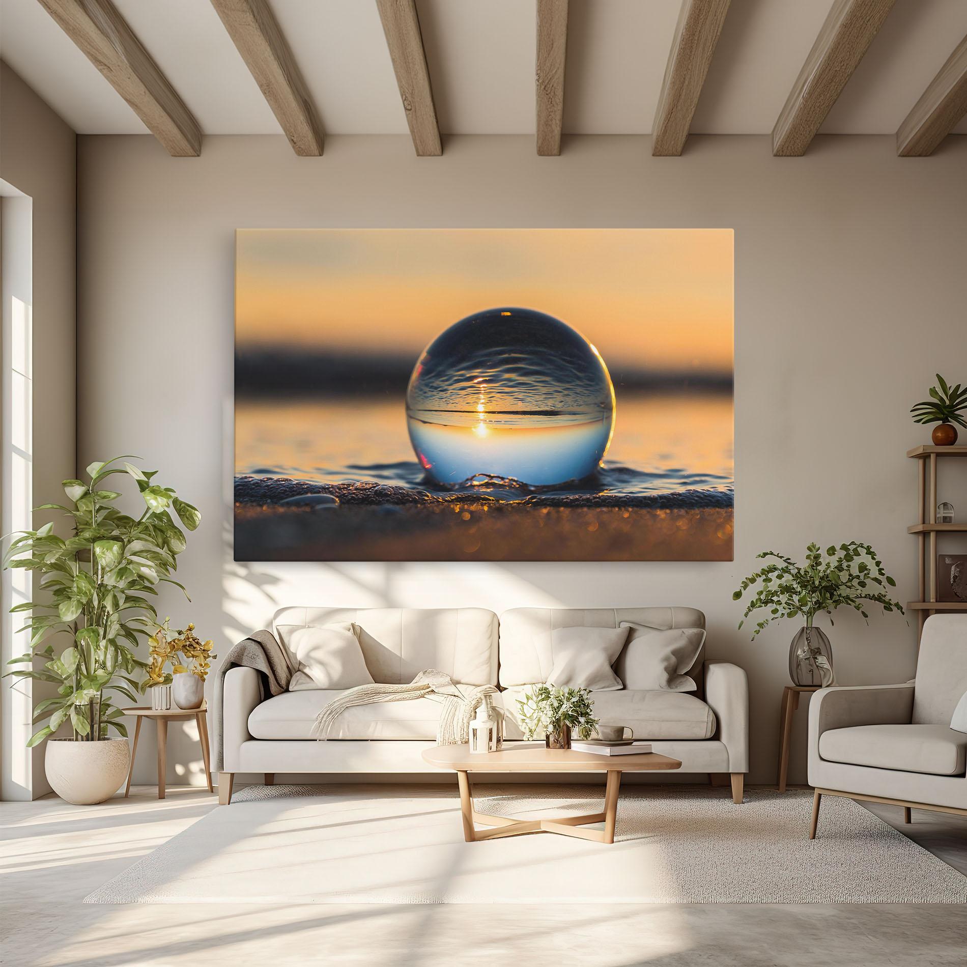 Leinwandbild Water Bubble Reflecting mockup 6