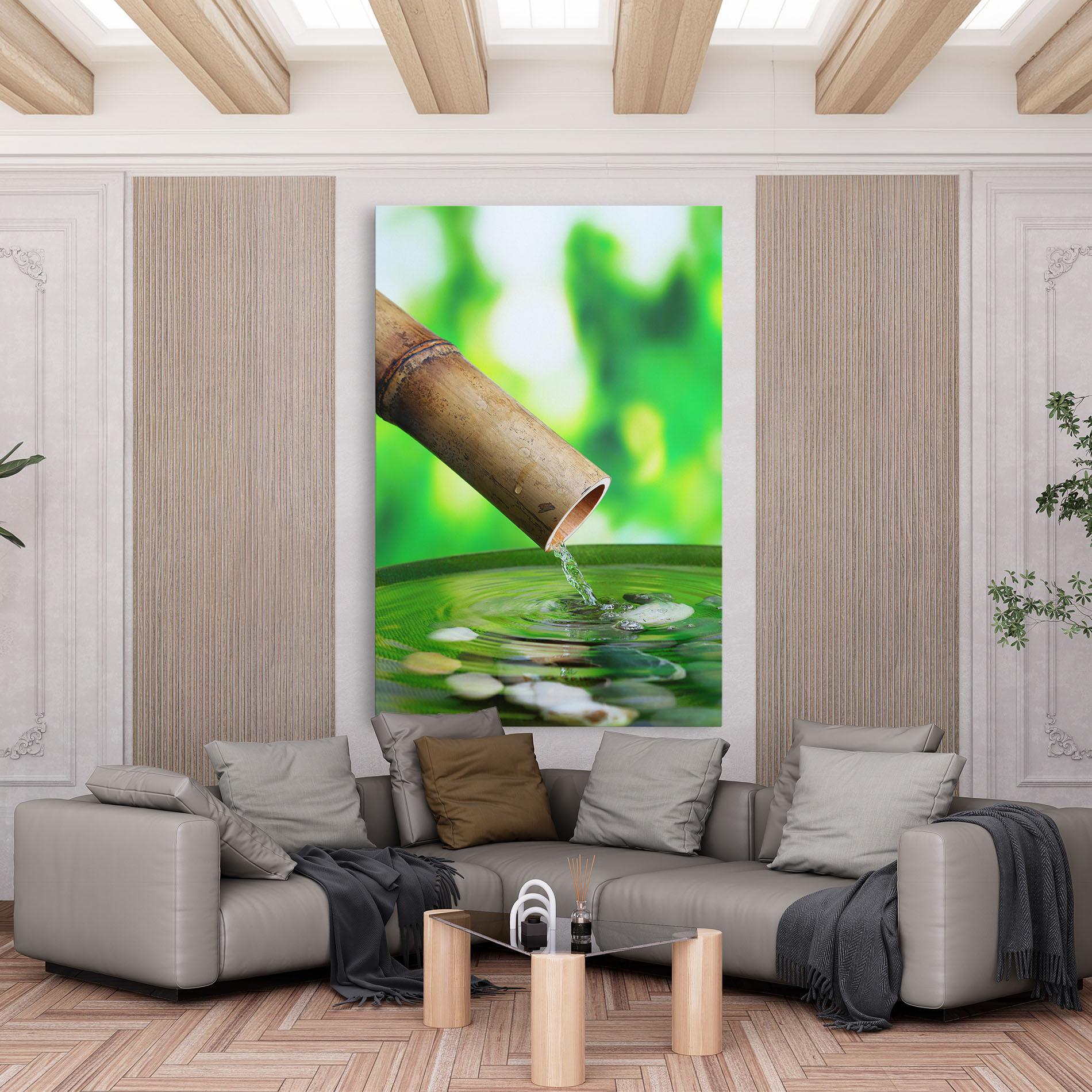 Leinwandbild Bamboo Fountain mockup 6