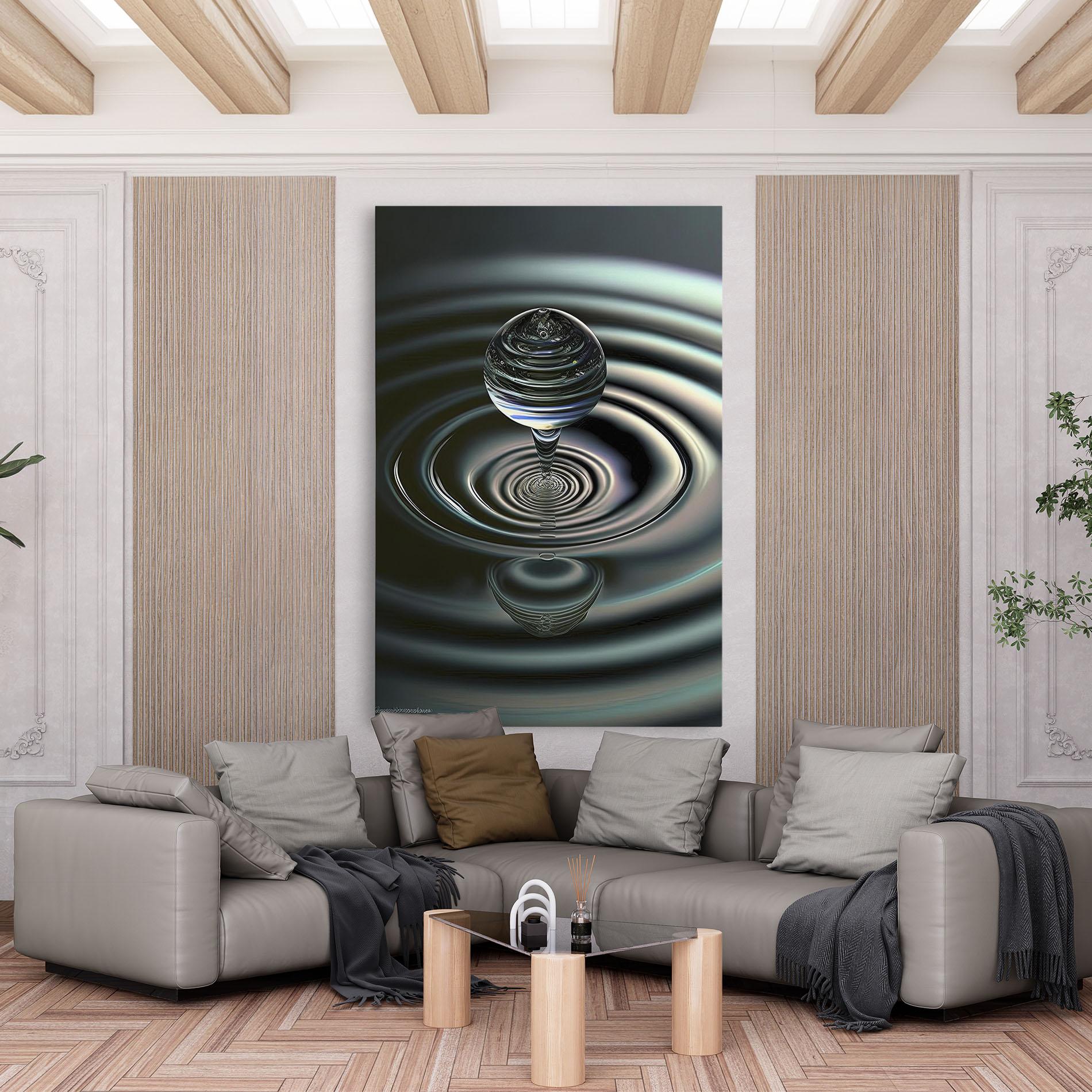 Leinwandbild Beautiful Water Drop mockup 6