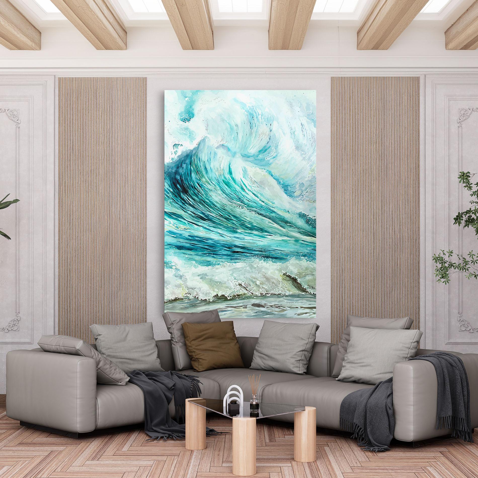 Leinwandbild Sea Watercolor mockup 6