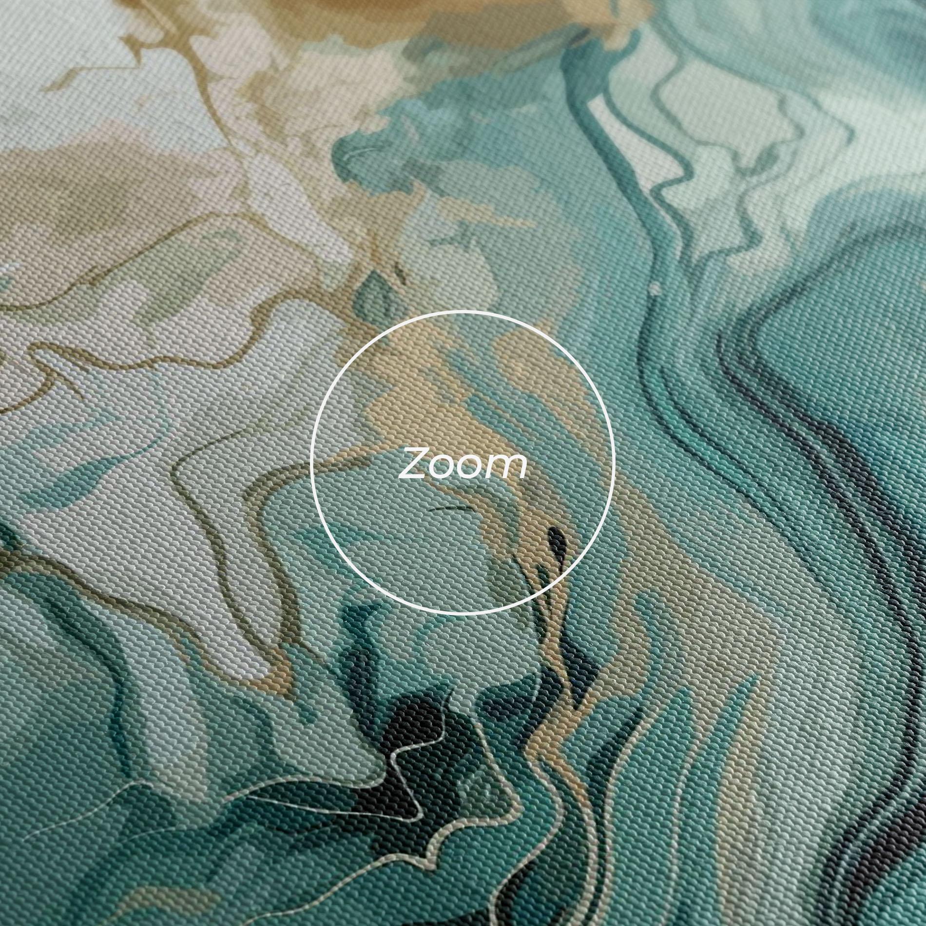 Leinwandbild Green Gold Water mockup 3