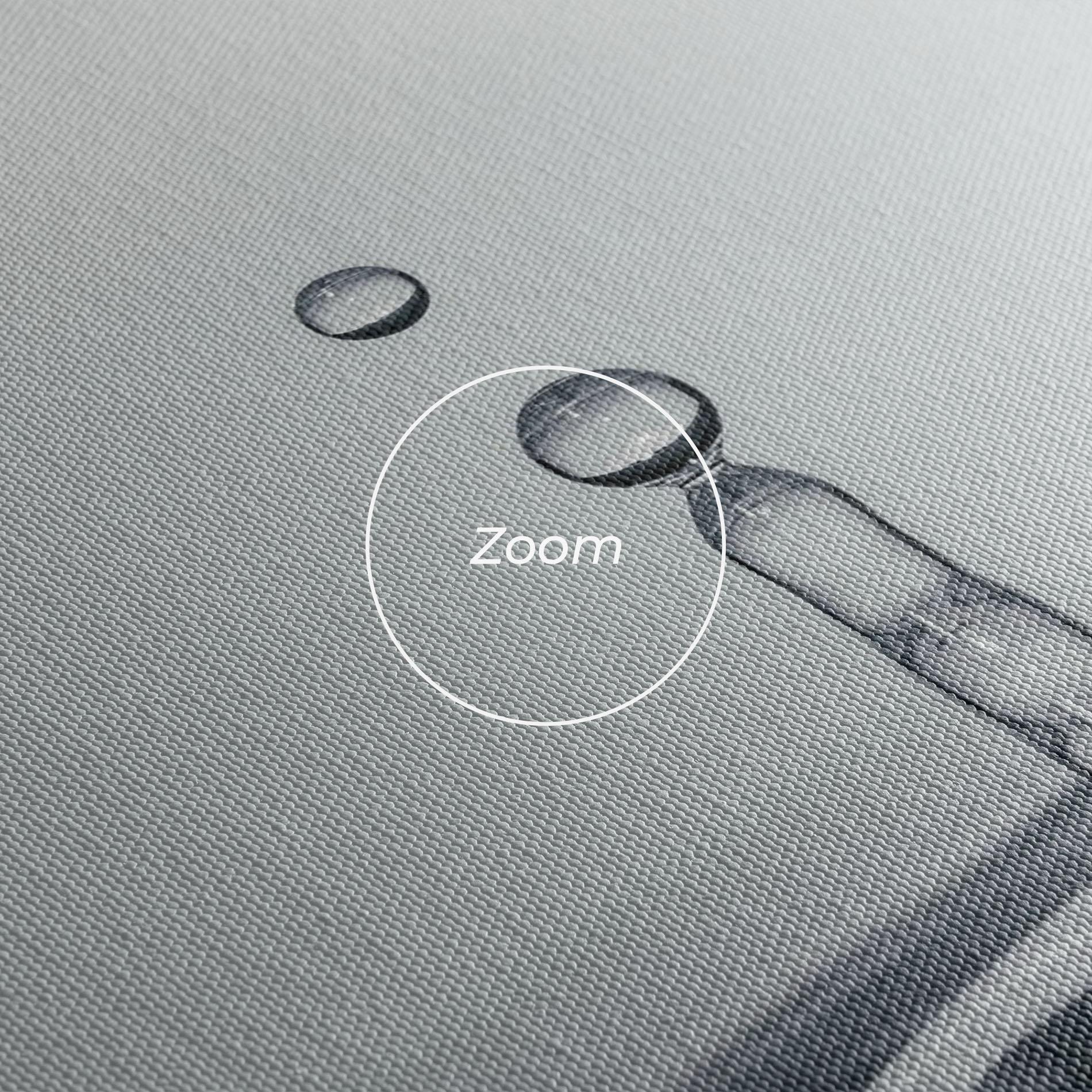 Leinwandbild Grey Water Drop mockup 3