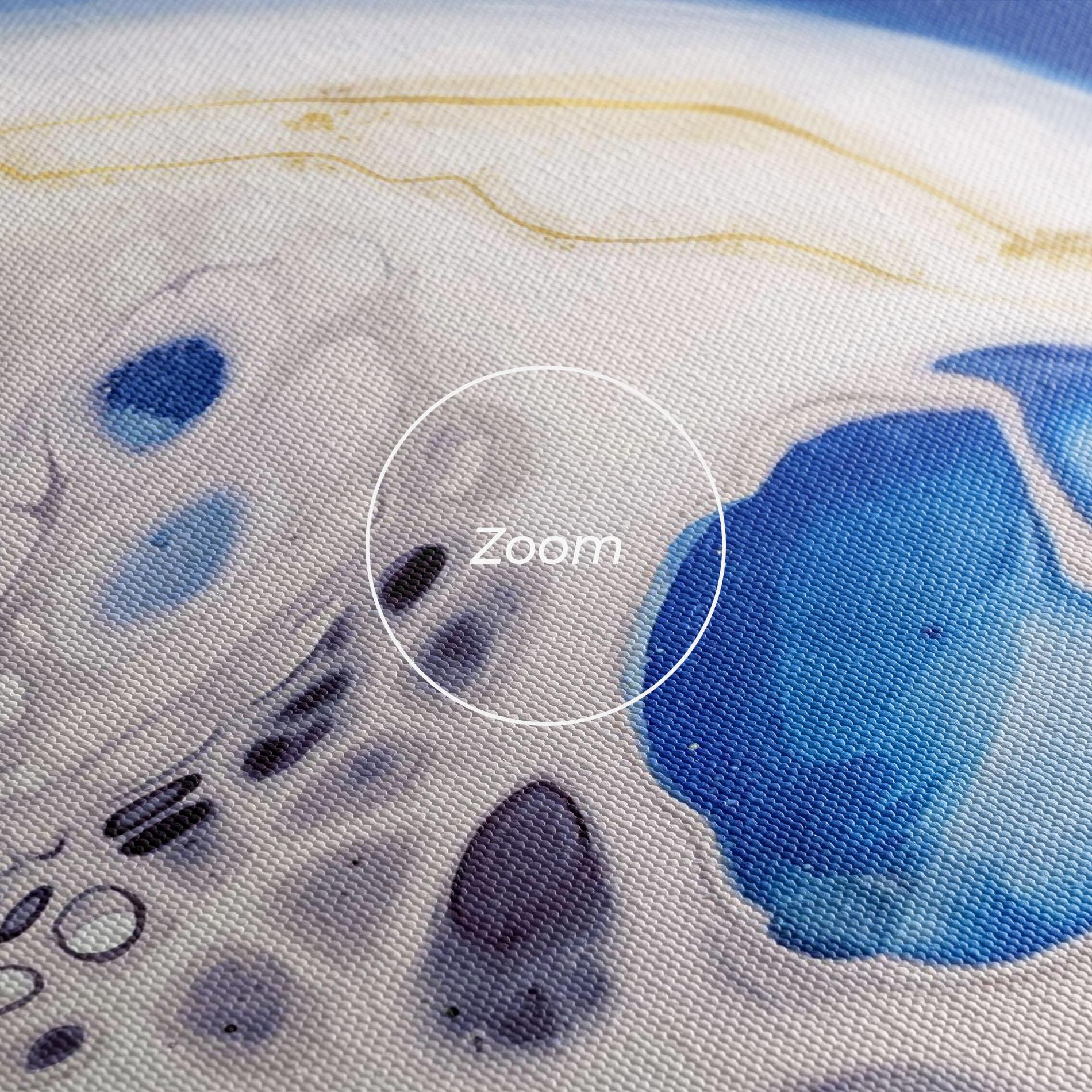 Leinwandbild Water Gold Blue Marble mockup 3