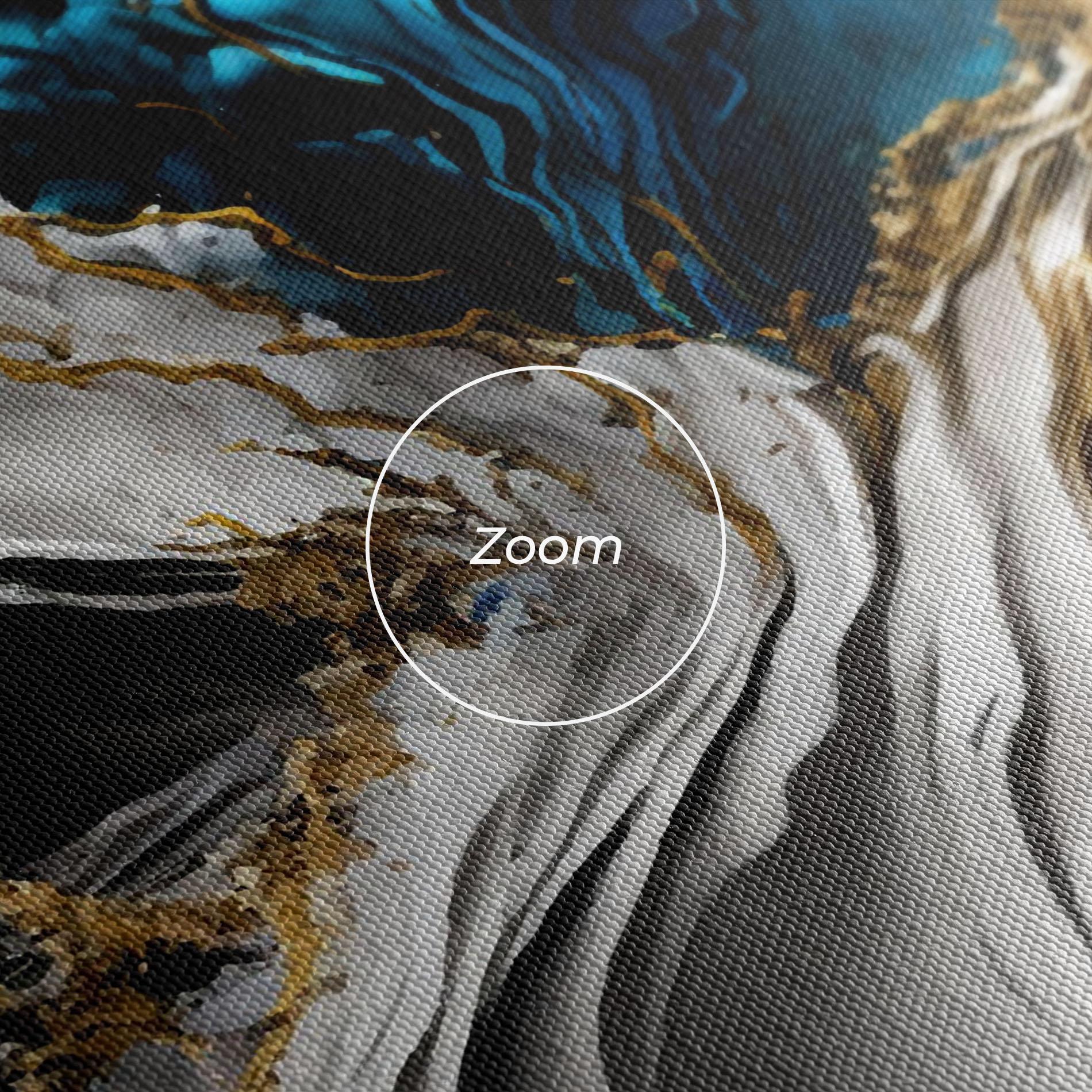 Leinwandbild White Black Wave mockup 3