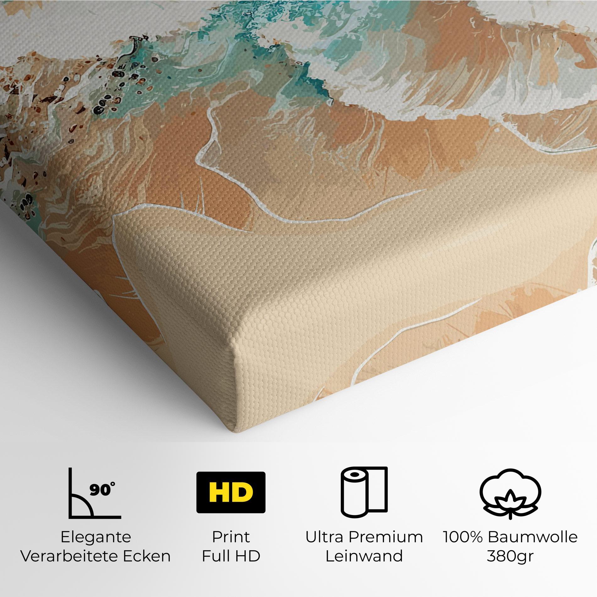 Leinwandbild Artistic Waves mockup 4