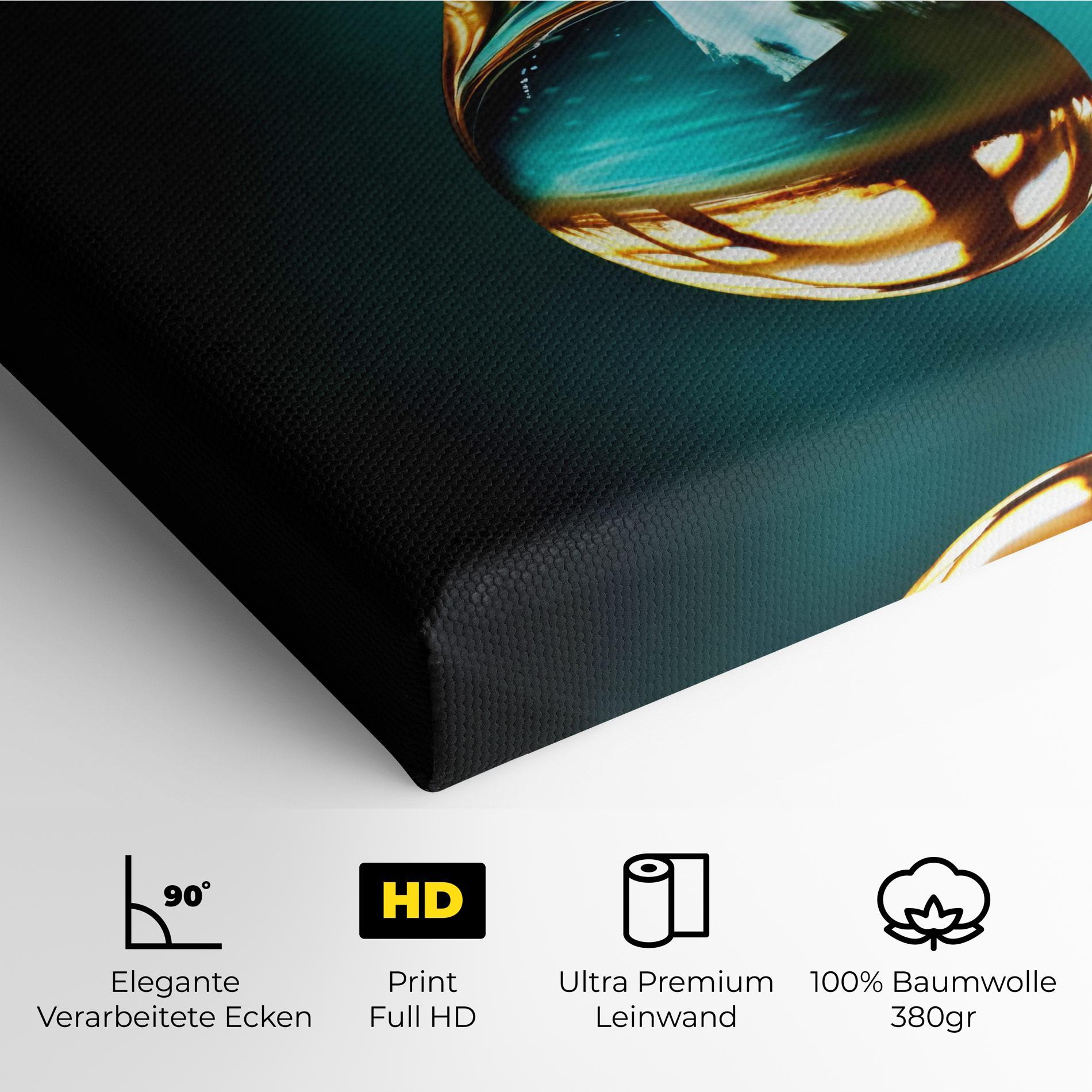 Leinwandbild Big Green Drop mockup 4