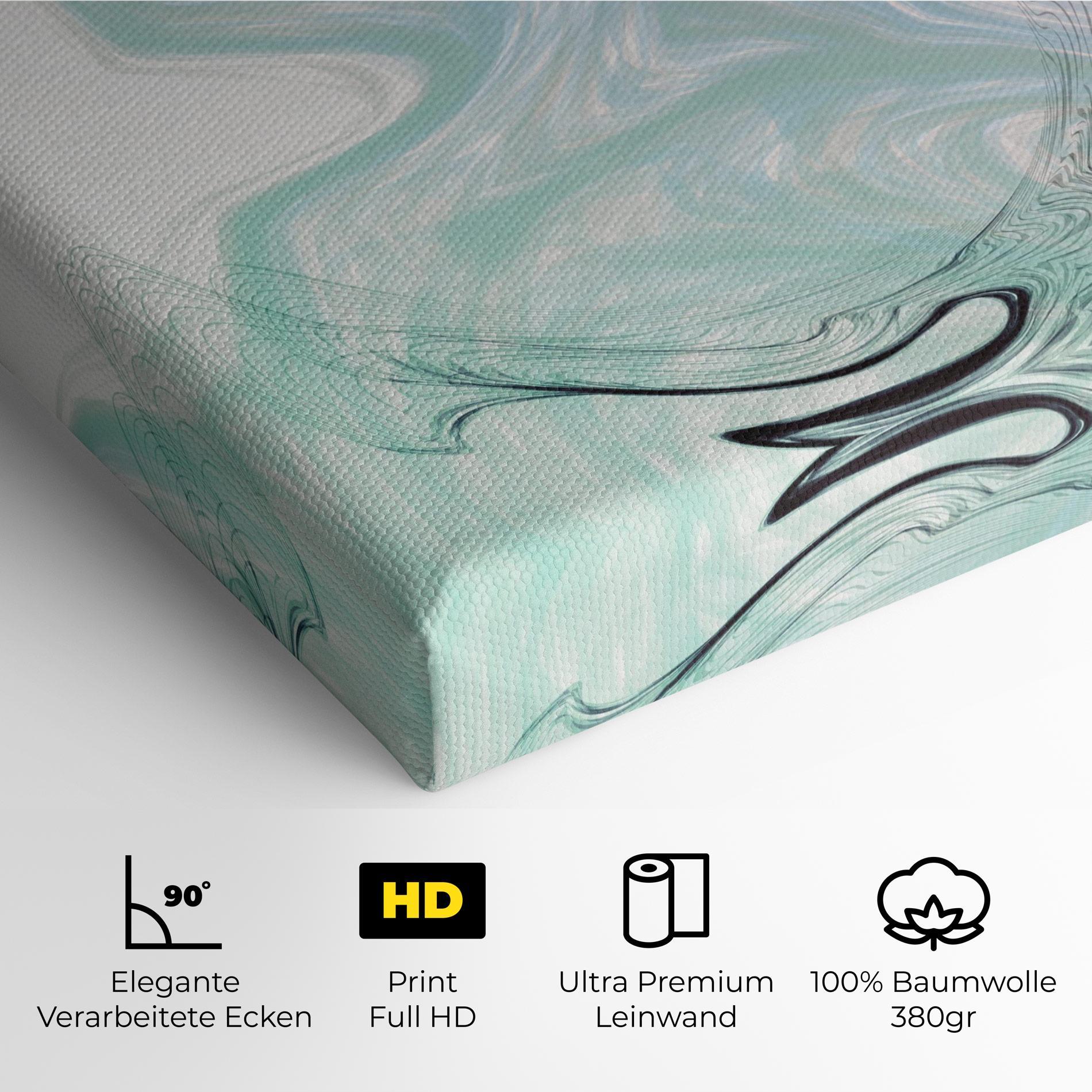 Leinwandbild Blue Black Art mockup 4