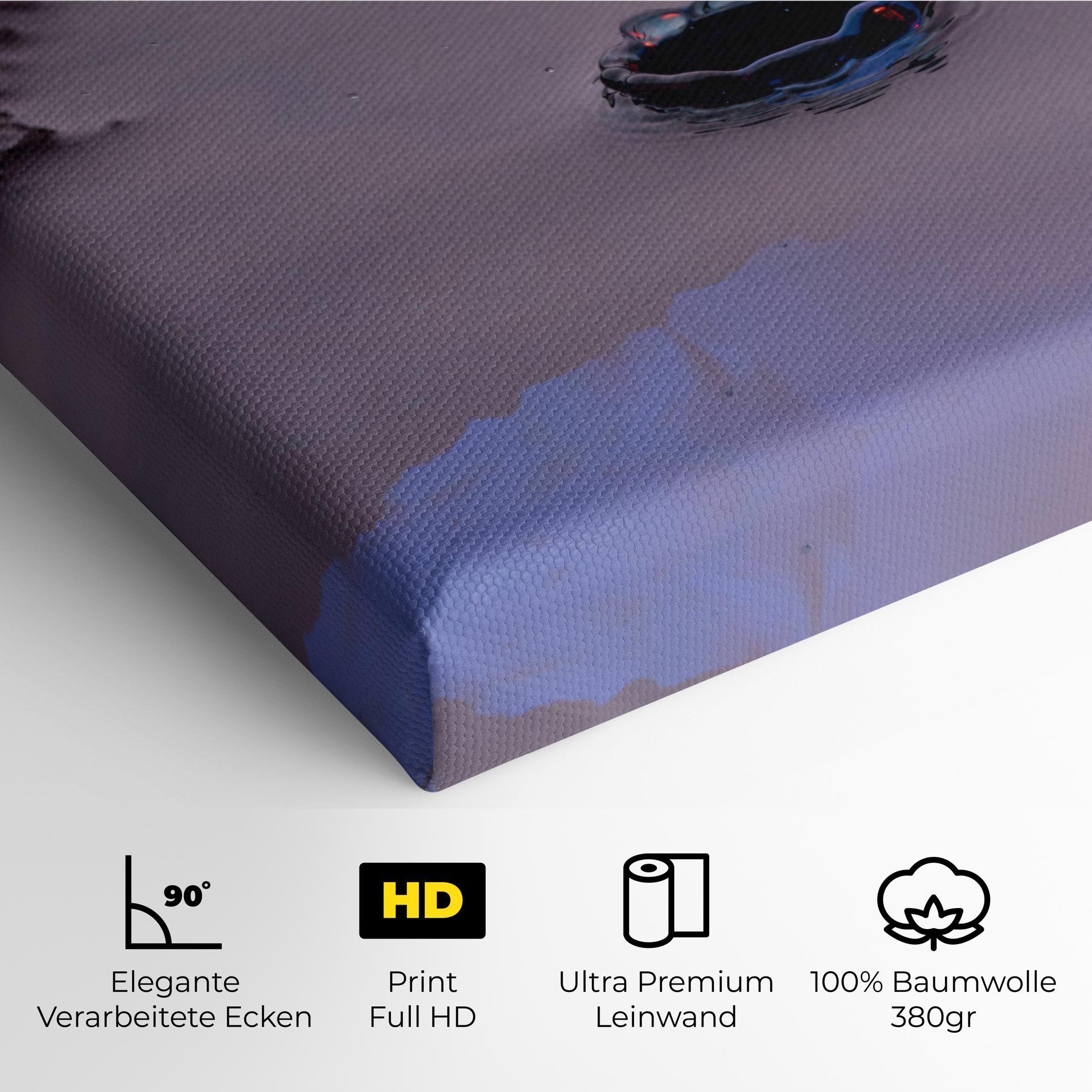 Leinwandbild Blue Color Water mockup 4