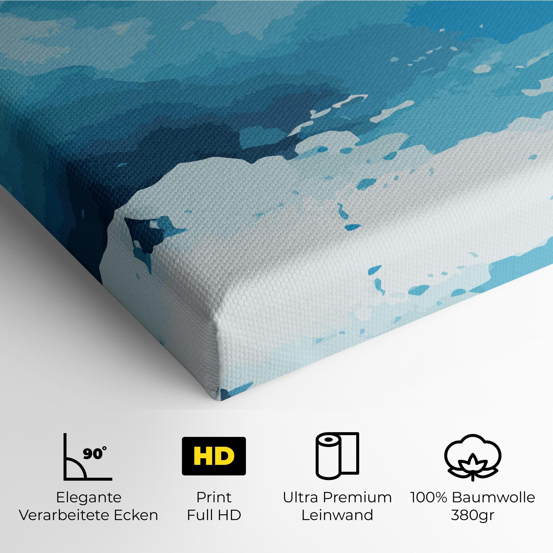Leinwandbild Blue Water Art mockup 4