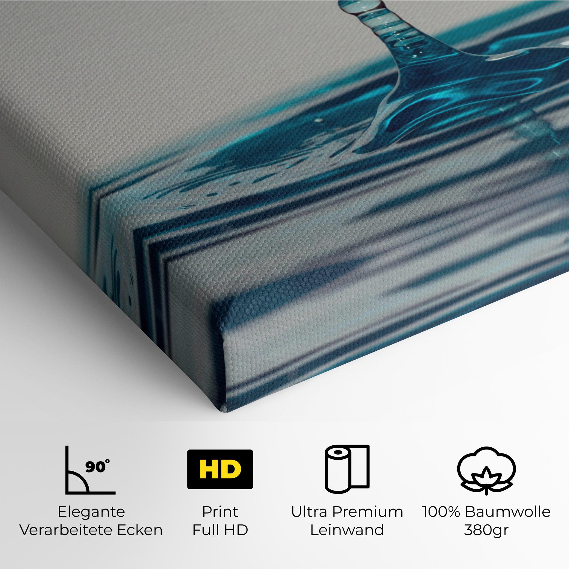 Leinwandbild Blue Water Drop mockup 4