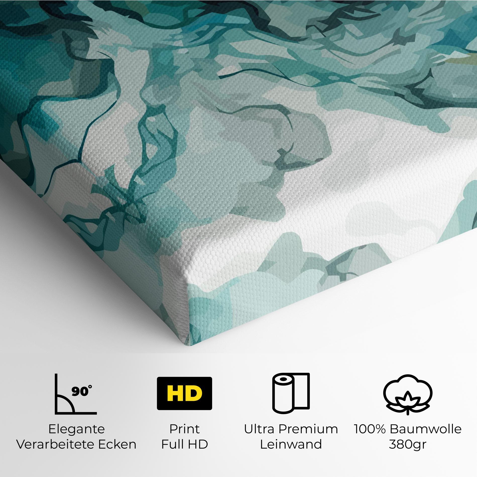 Leinwandbild Blue Yellow Art mockup 4