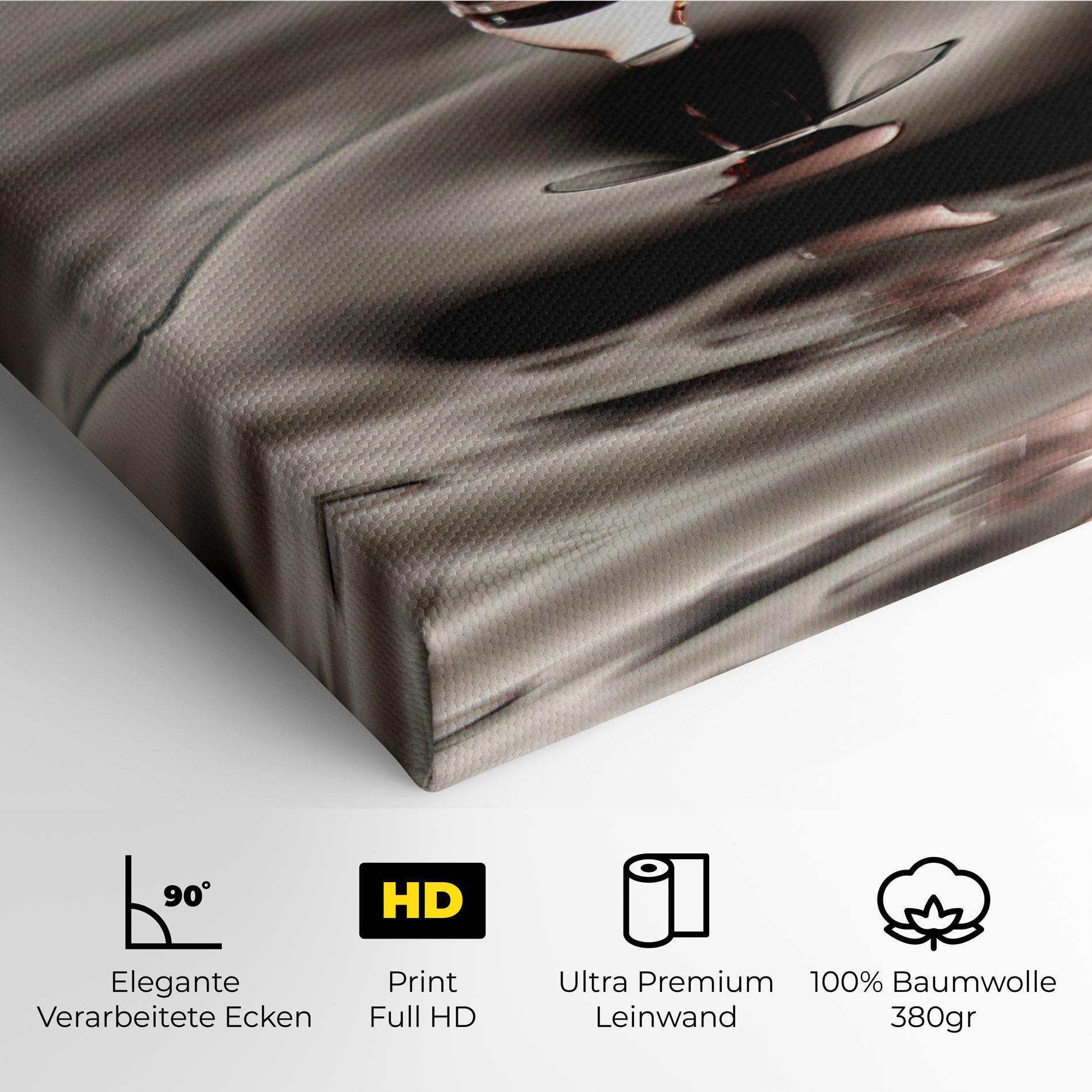 Leinwandbild Close Red Water Drop mockup 4