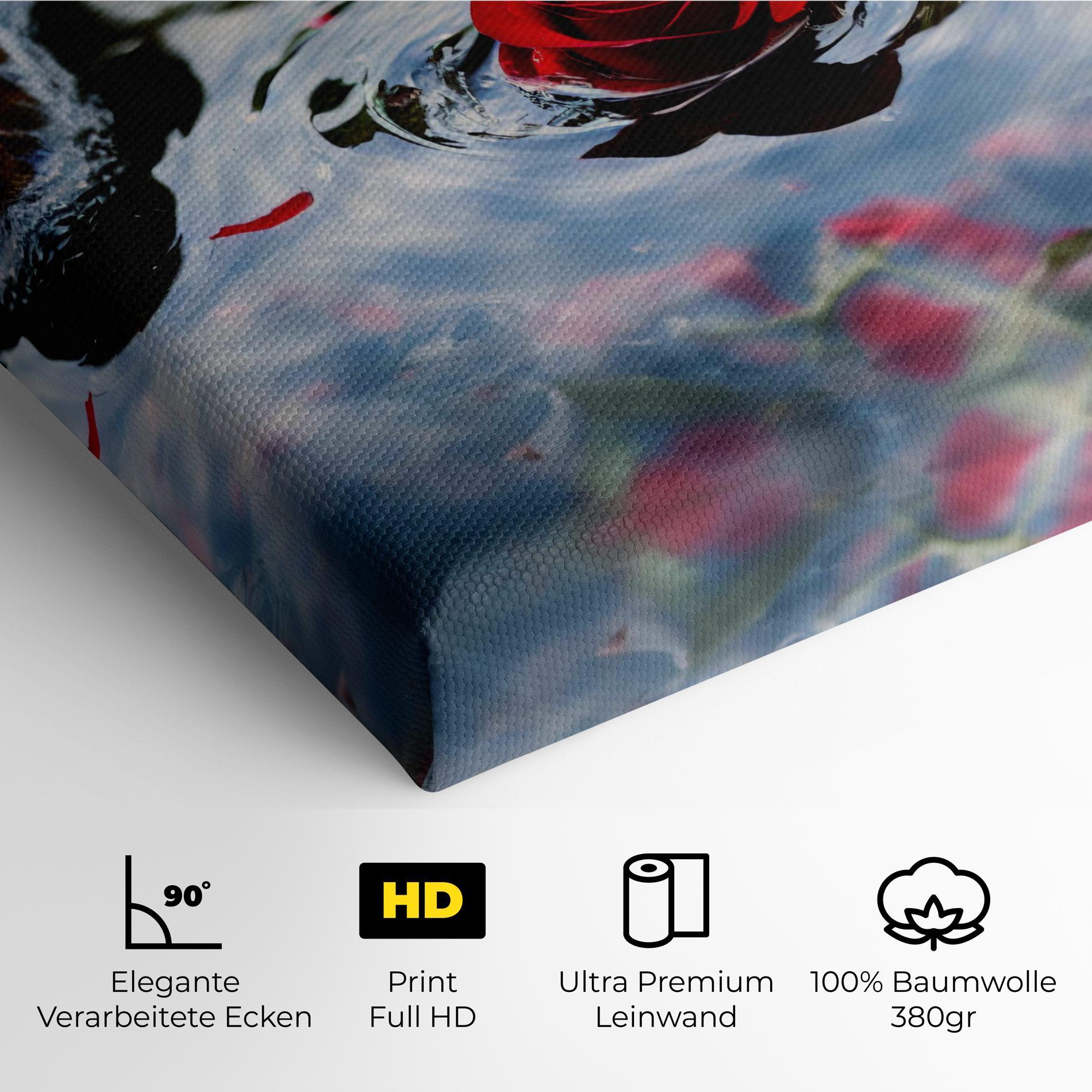 Leinwandbild Floating Water Rose mockup 4