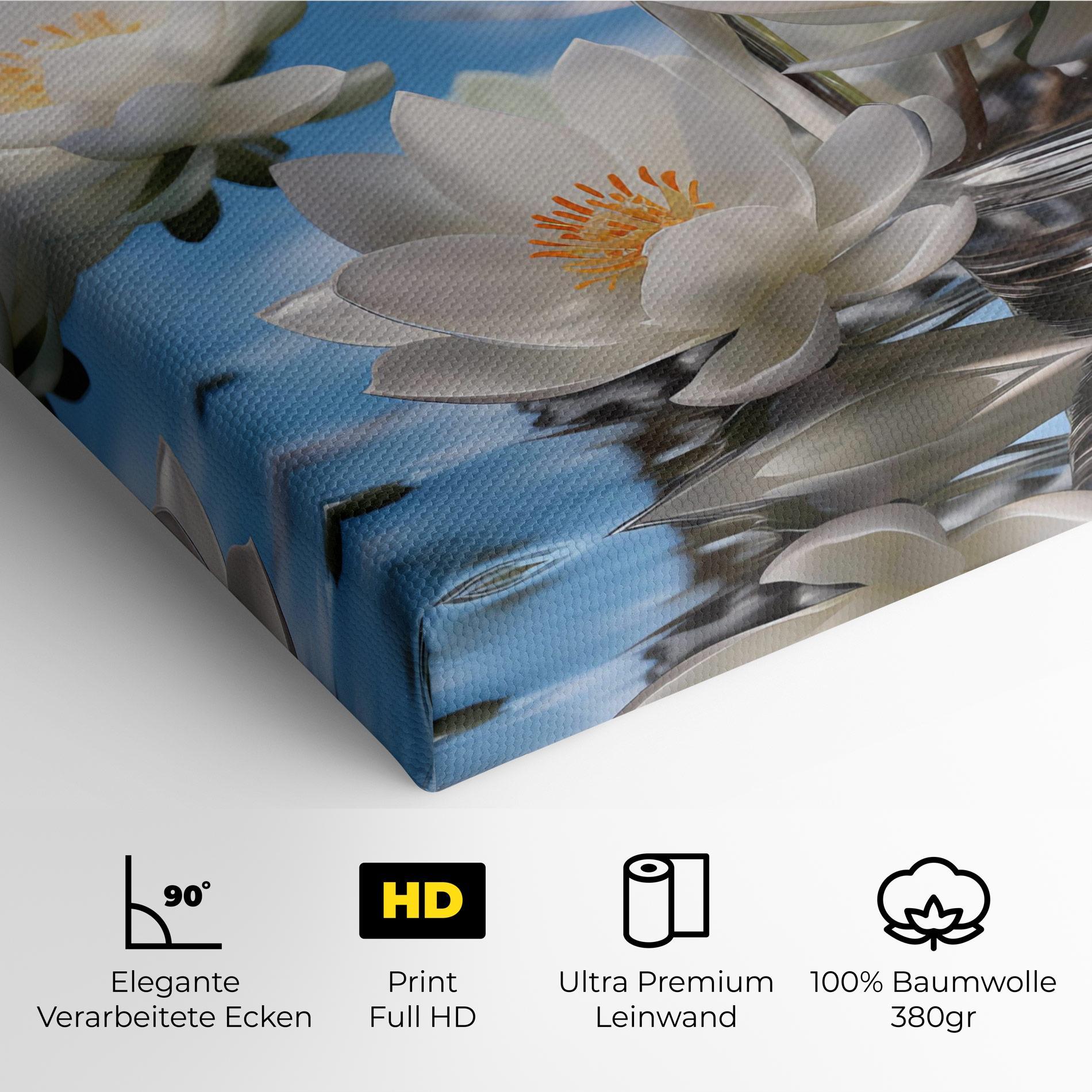 Leinwandbild Flower Water Glass mockup 4