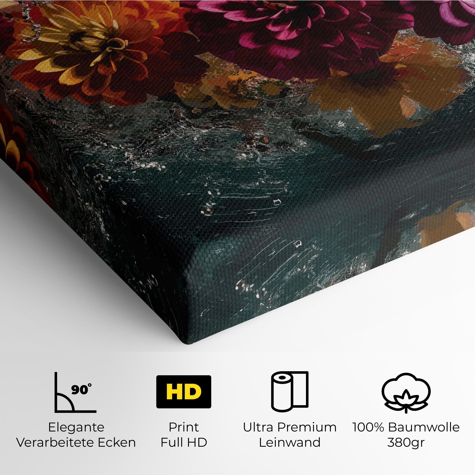 Leinwandbild Flower Water Splash mockup 4