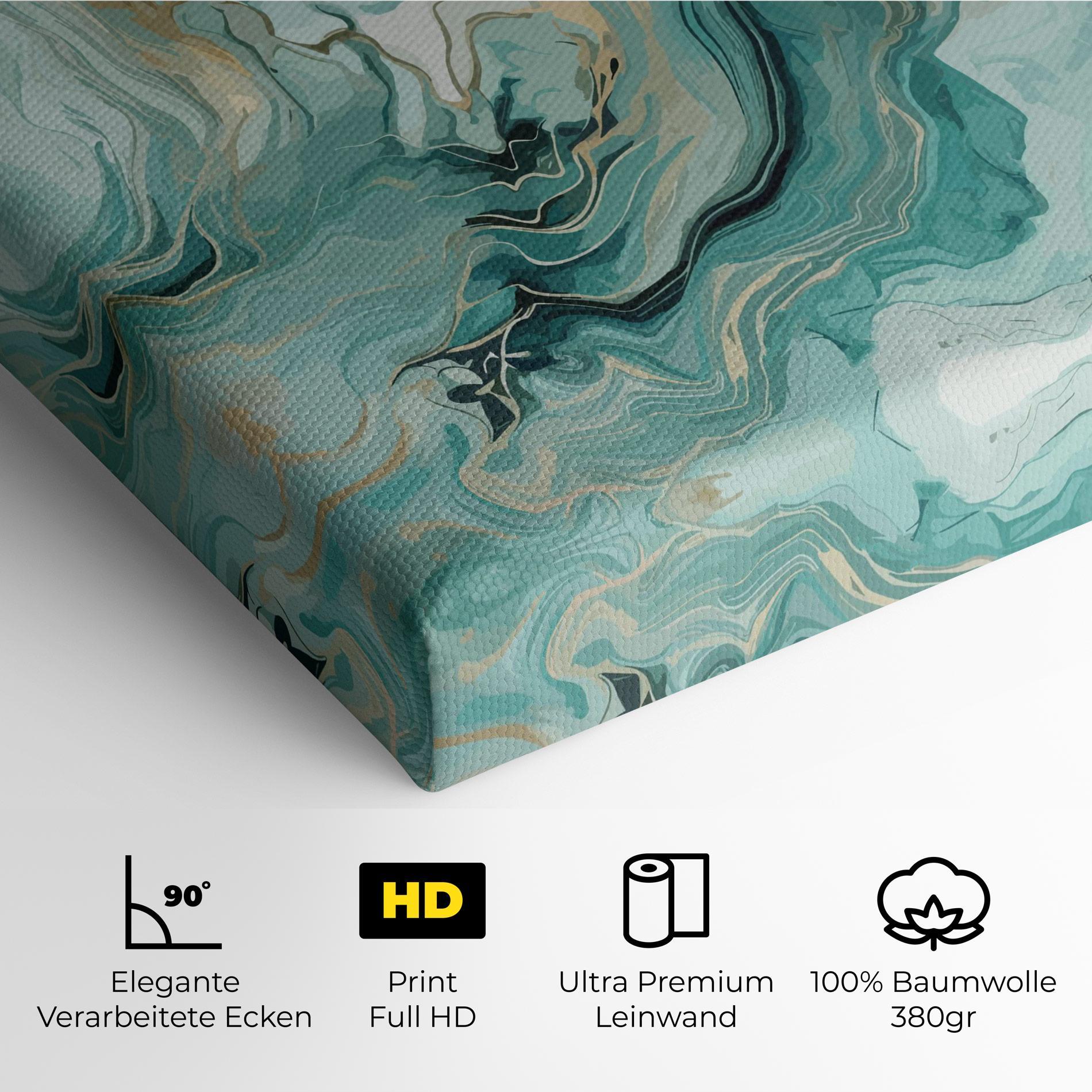 Leinwandbild Green Gold Water mockup 4