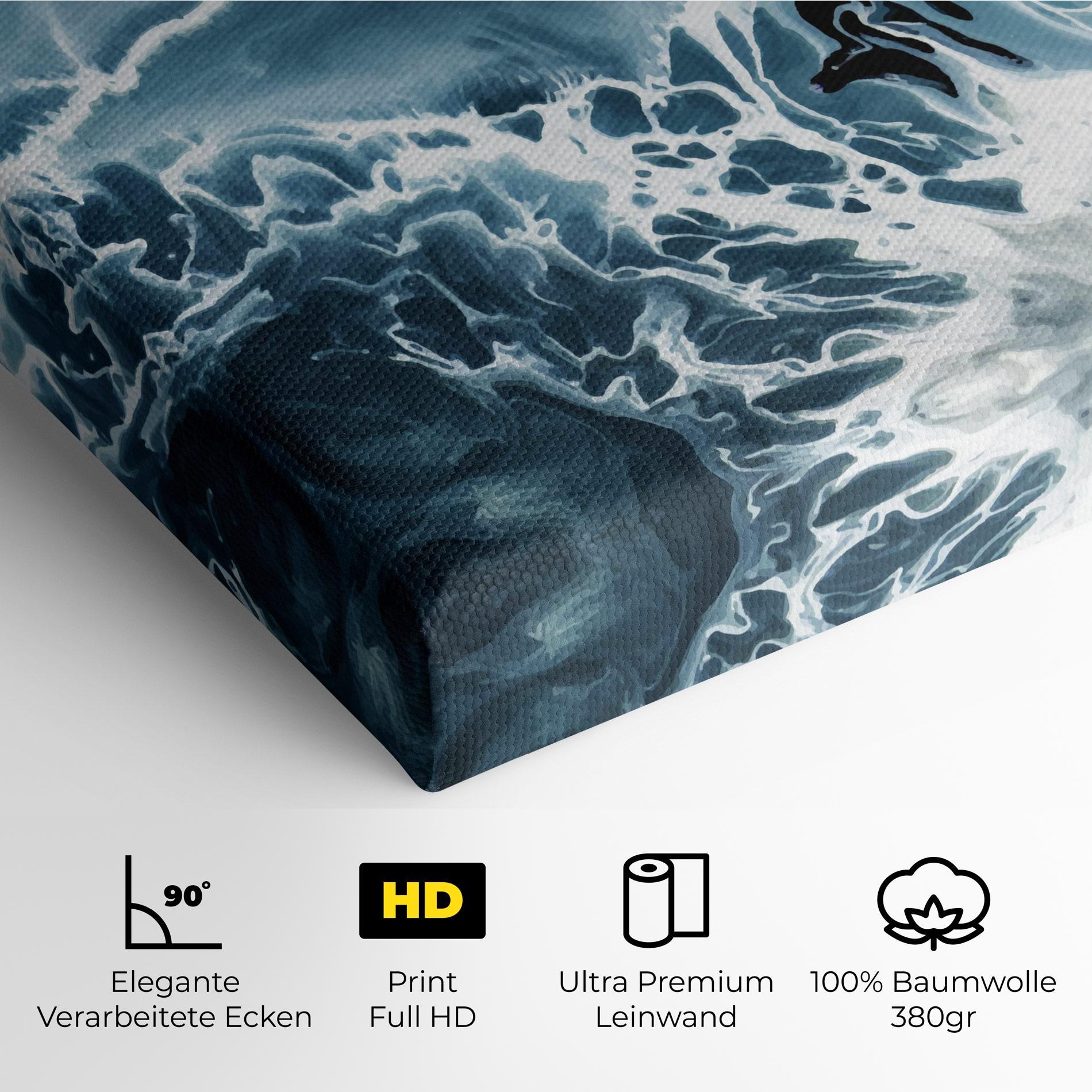 Leinwandbild Light Blue Ocean mockup 4