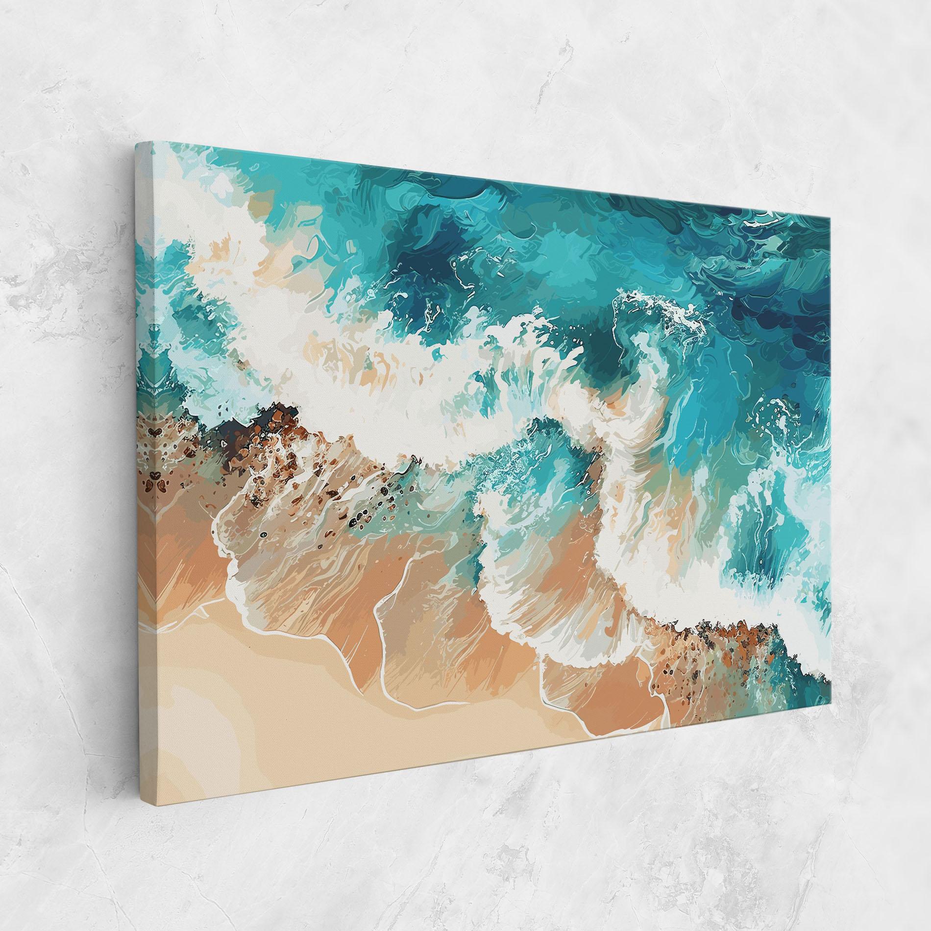 Leinwandbild Artistic Waves mockup 1