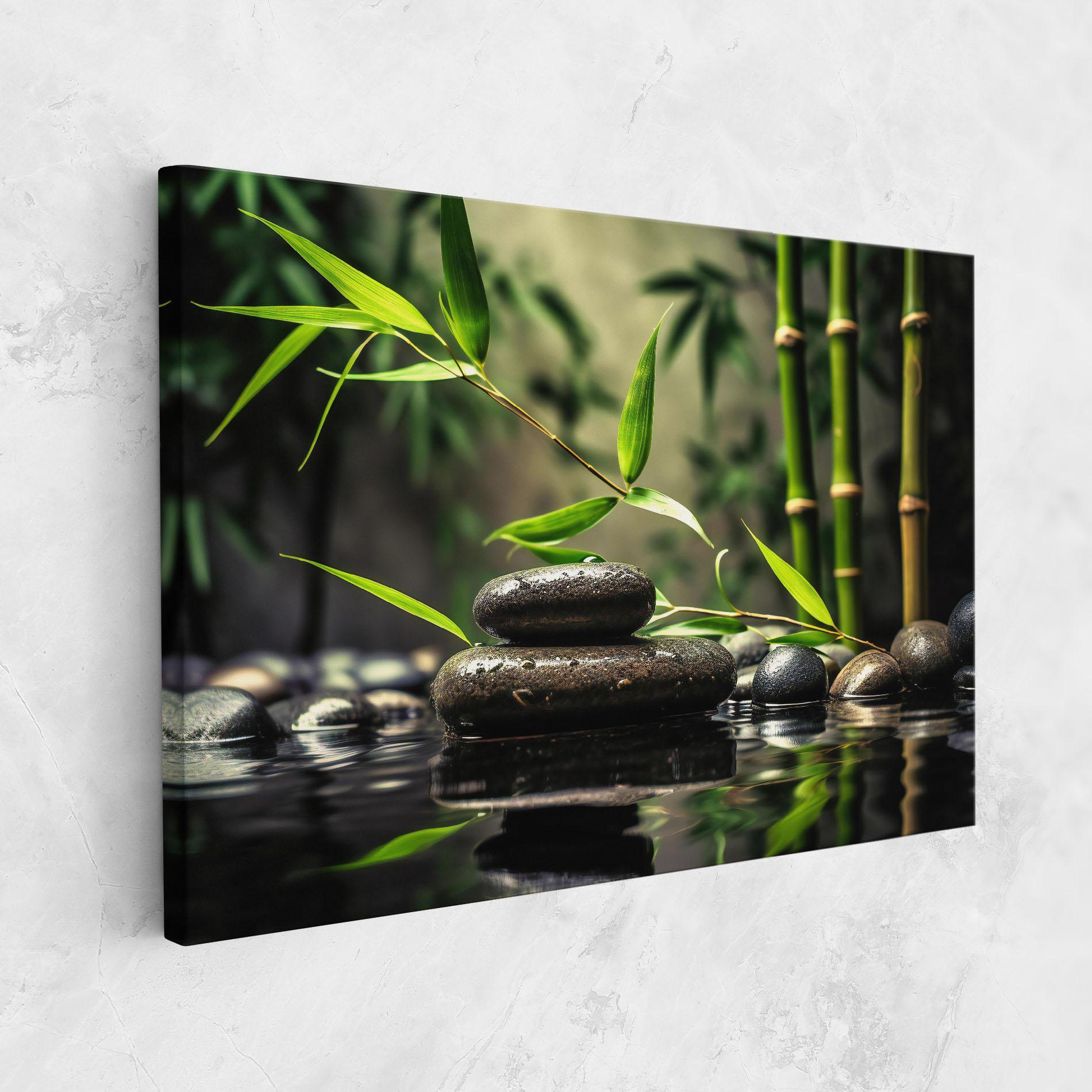 Leinwandbild Bamboo Plant Water mockup 1