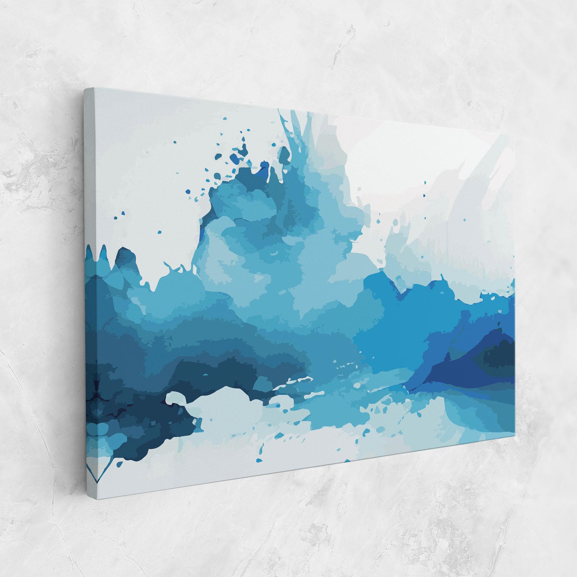 Leinwandbild Blue Water Art mockup 1