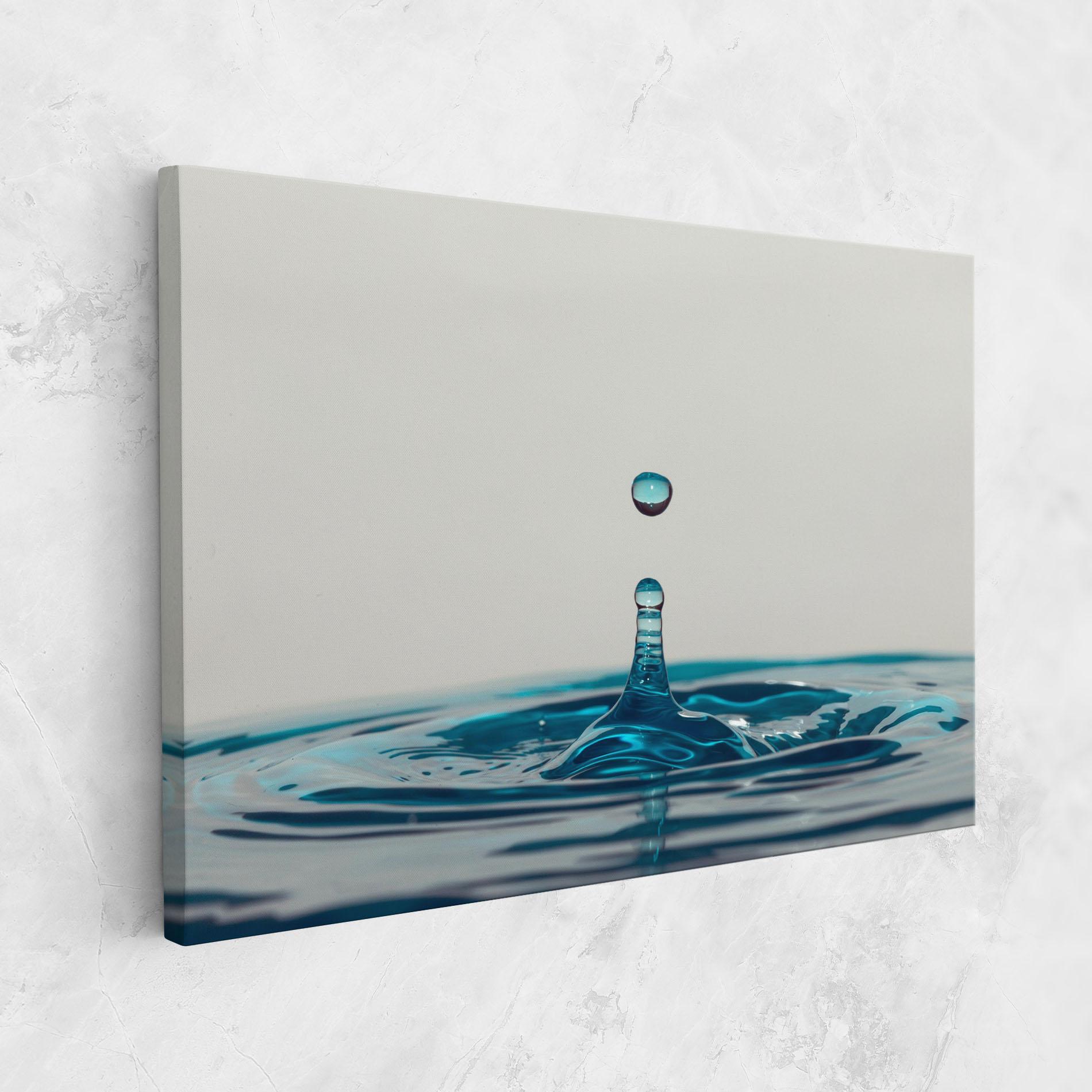 Leinwandbild Blue Water Drop mockup 1