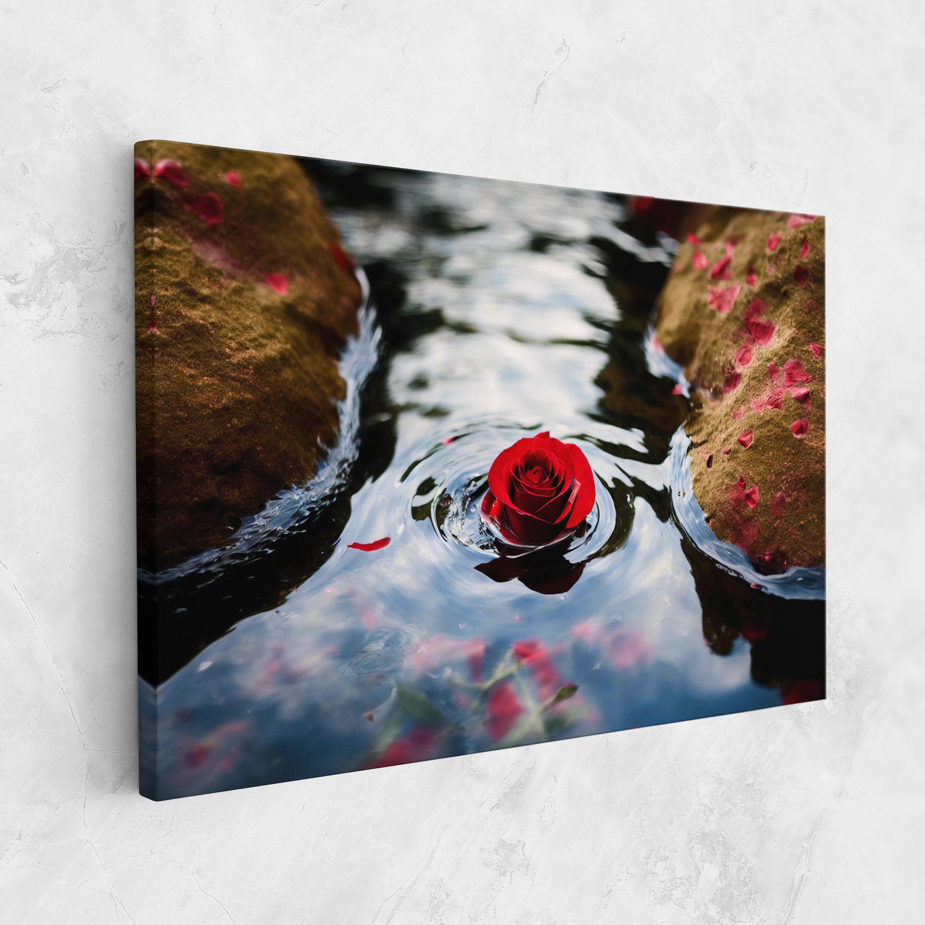 Leinwandbild Floating Water Rose mockup 1