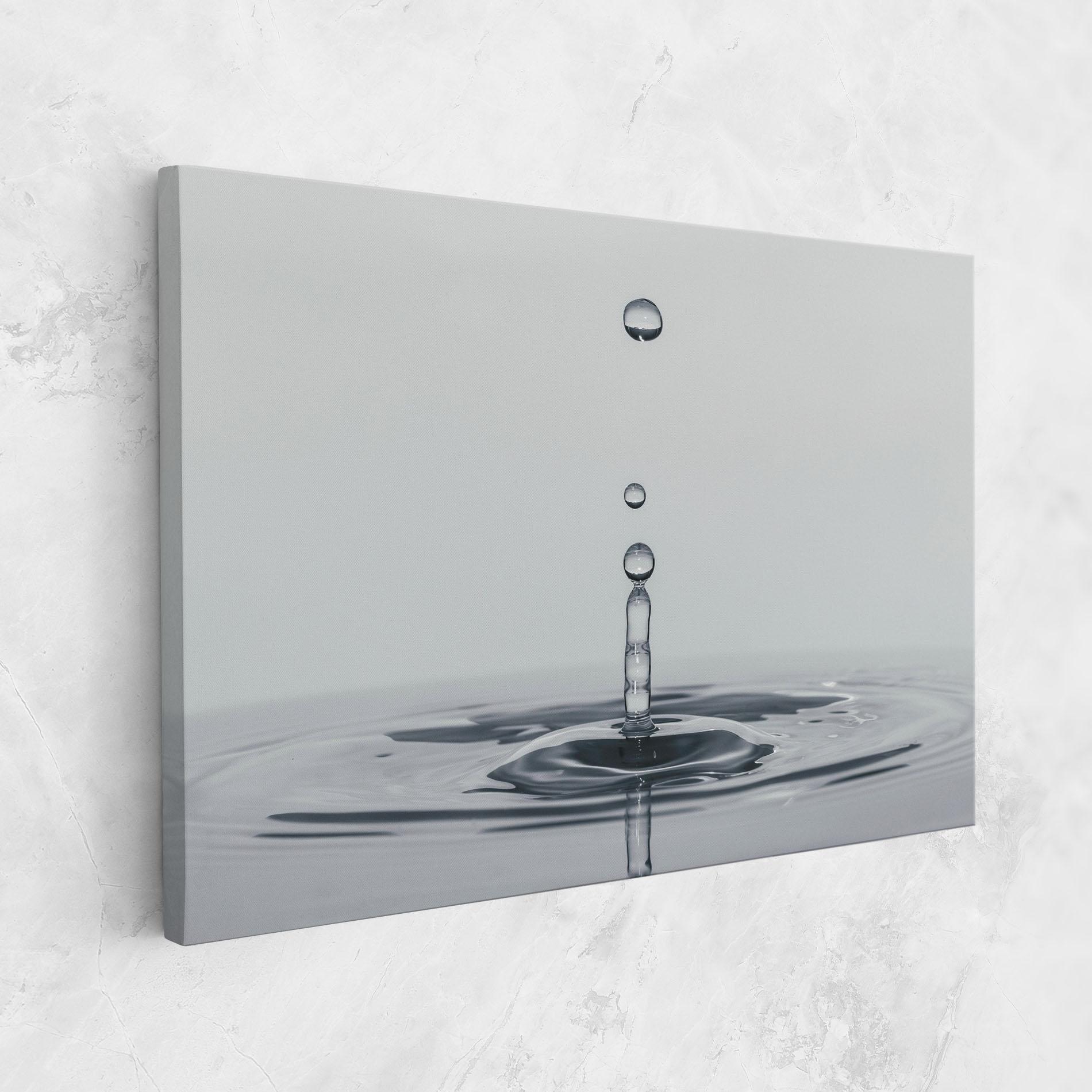 Leinwandbild Grey Water Drop mockup 1
