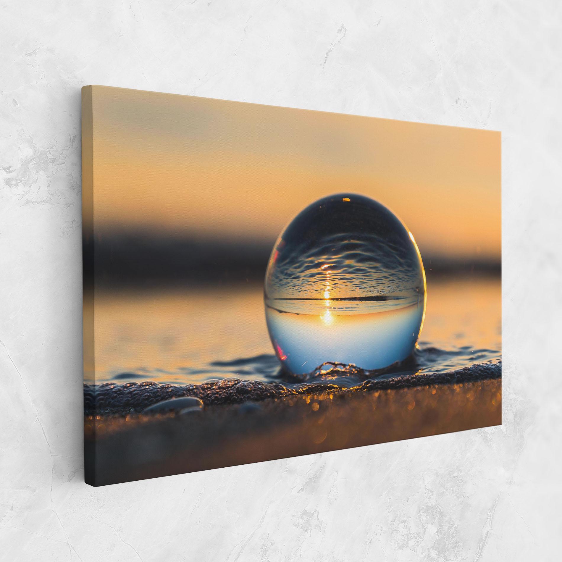 Leinwandbild Water Bubble Reflecting mockup 1