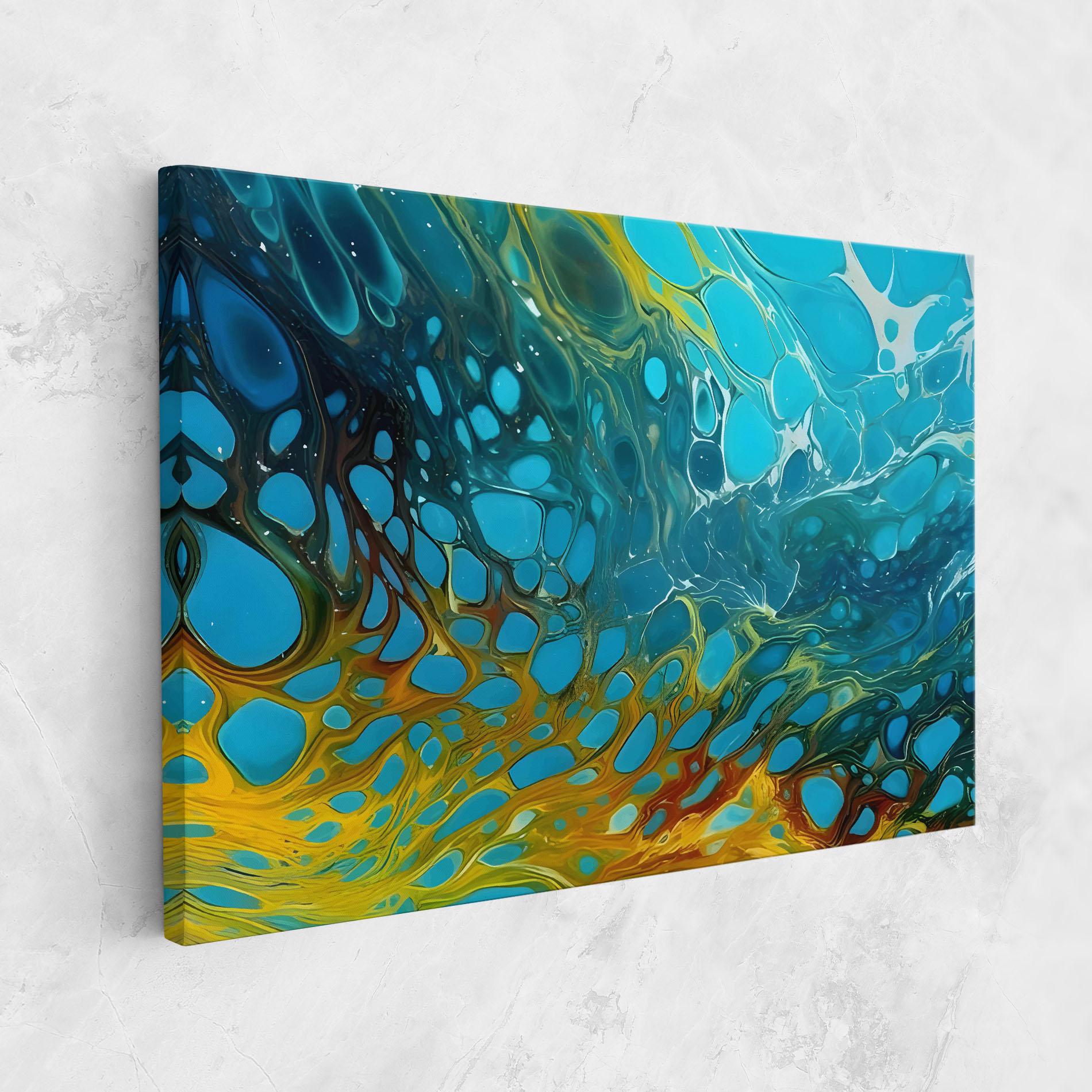 Leinwandbild Yellow Green Ocean mockup 1