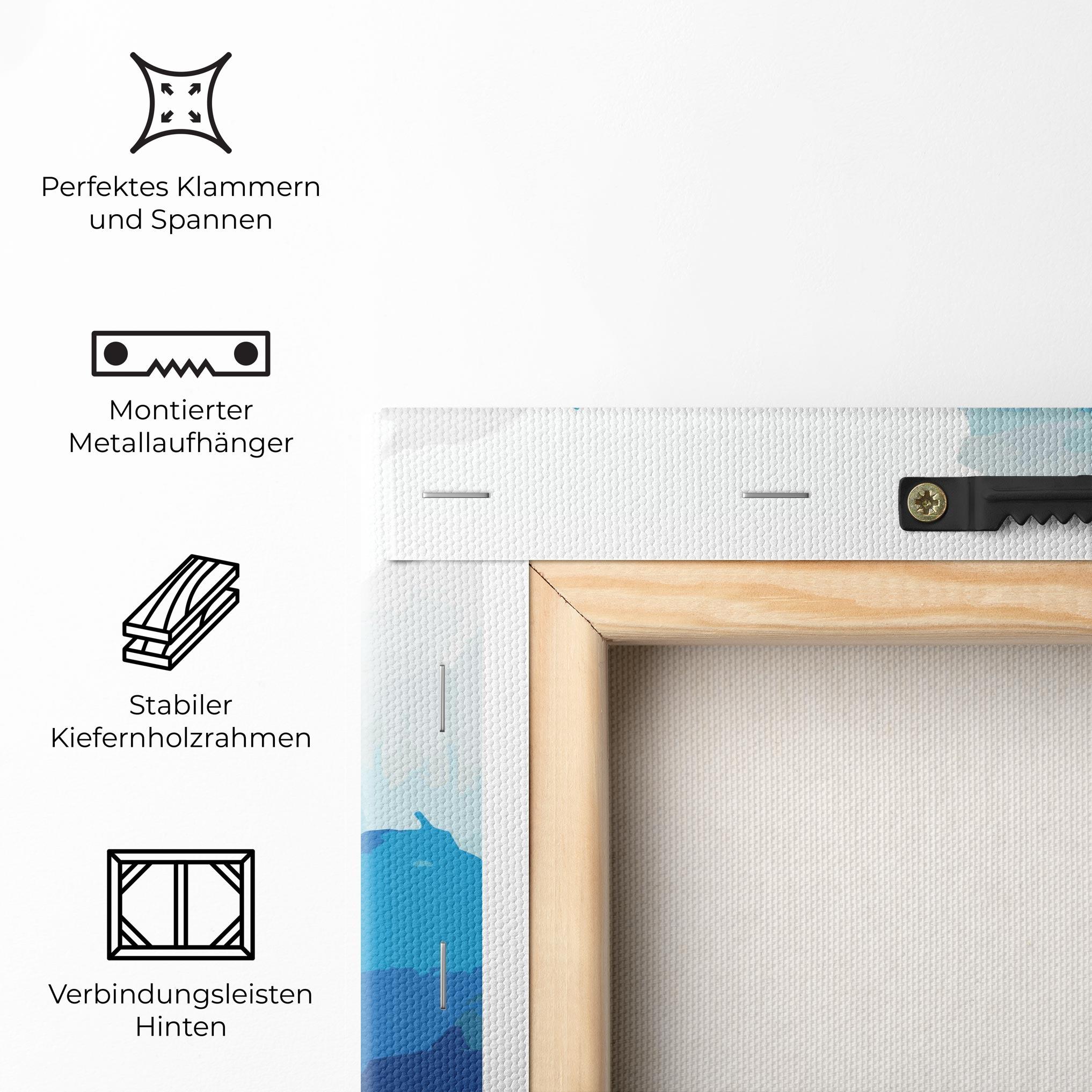 Leinwandbild Blue Water Art mockup 5