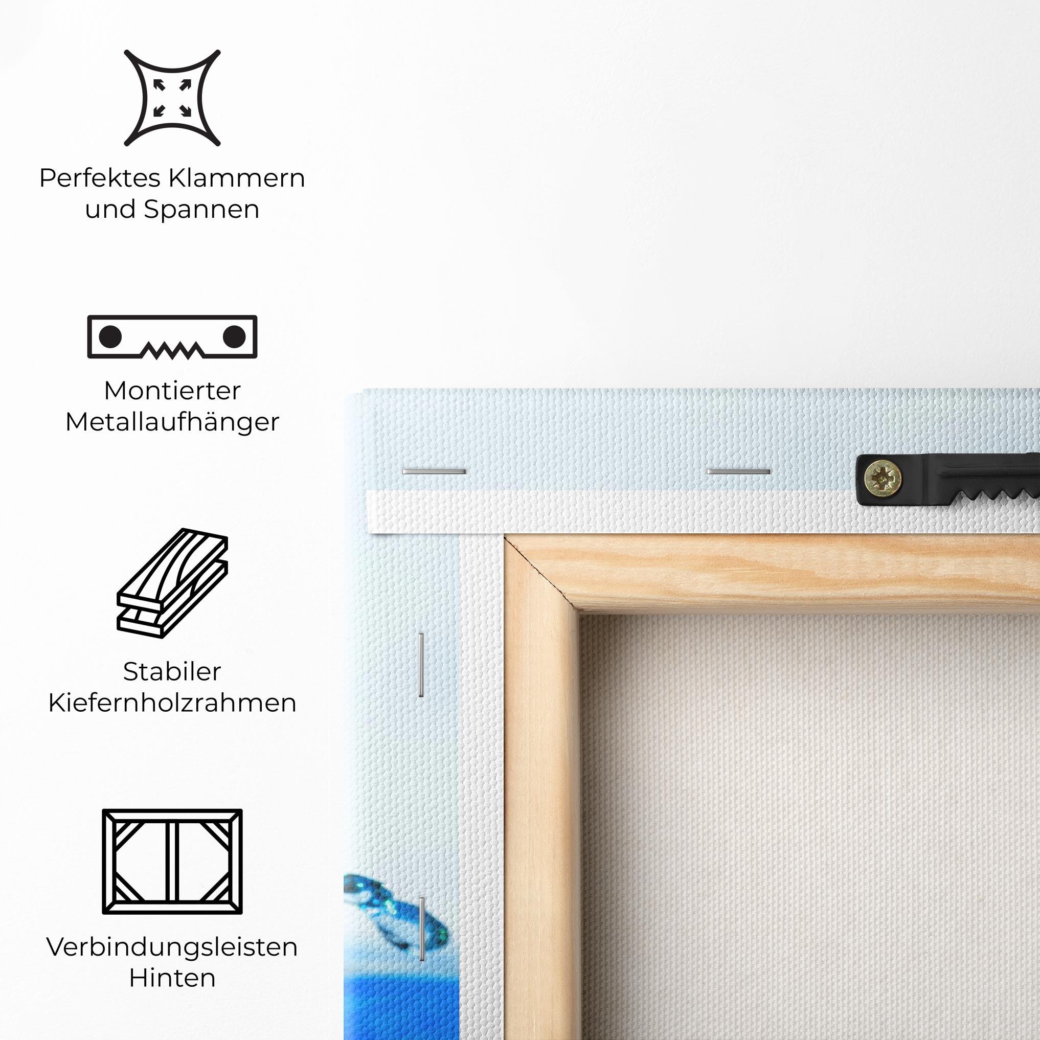 Leinwandbild Blue Water Splash mockup 5