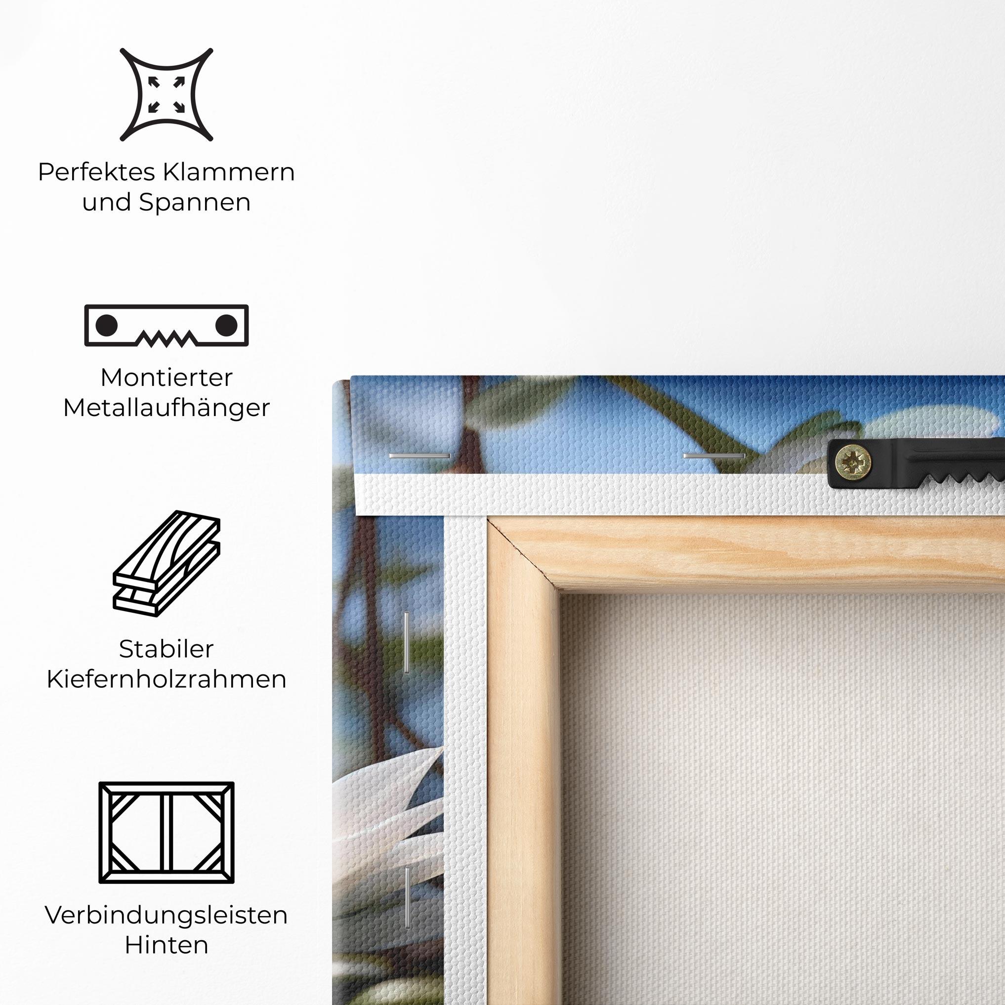 Leinwandbild Flower Water Glass mockup 5