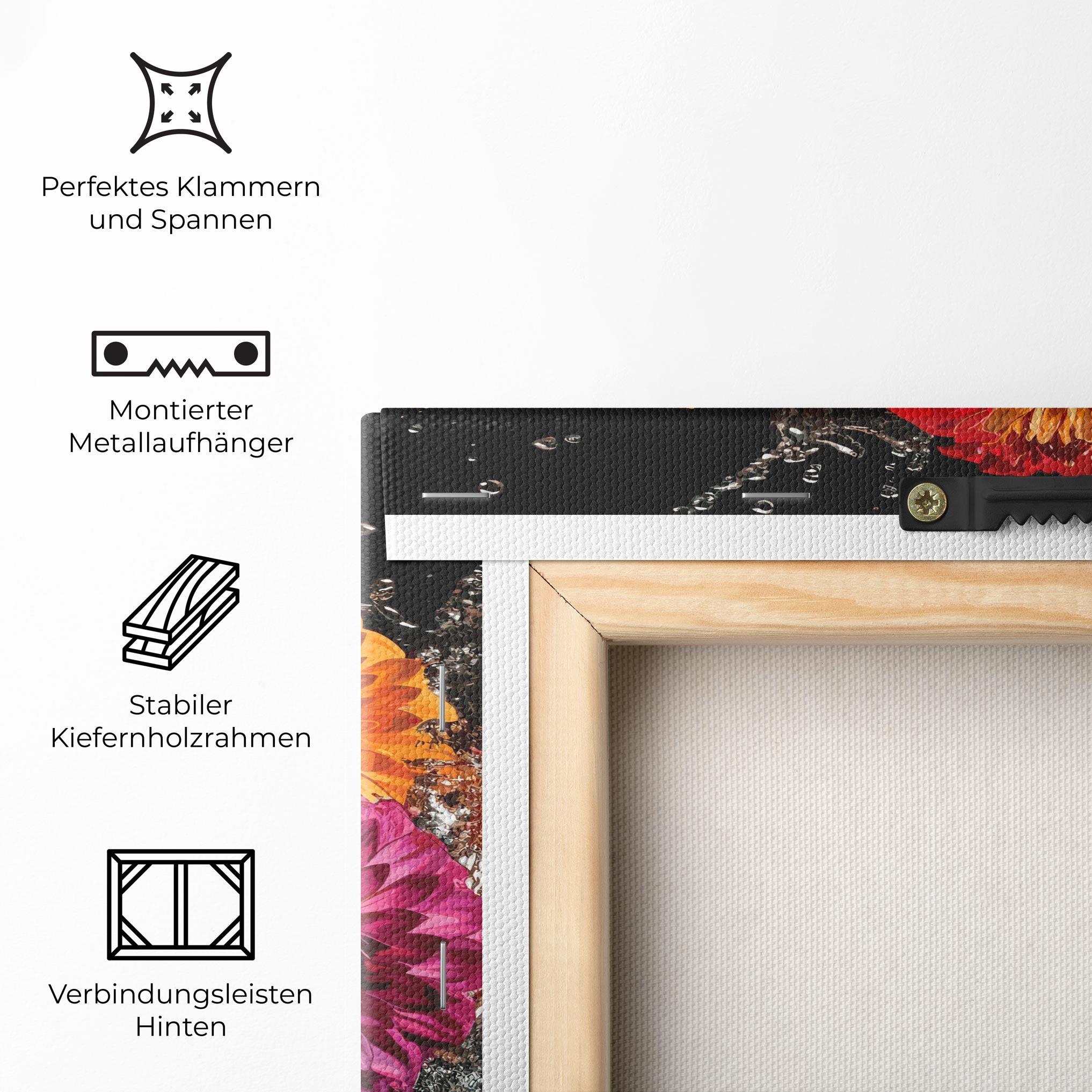 Leinwandbild Flower Water Splash mockup 5