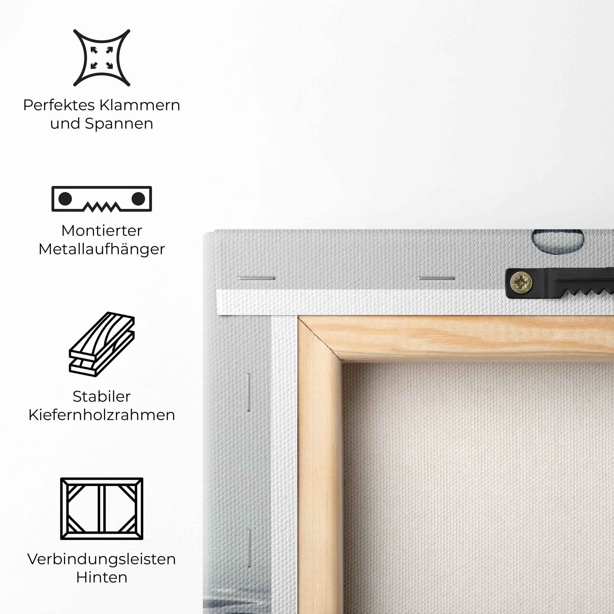 Leinwandbild Grey Water Drop mockup 5