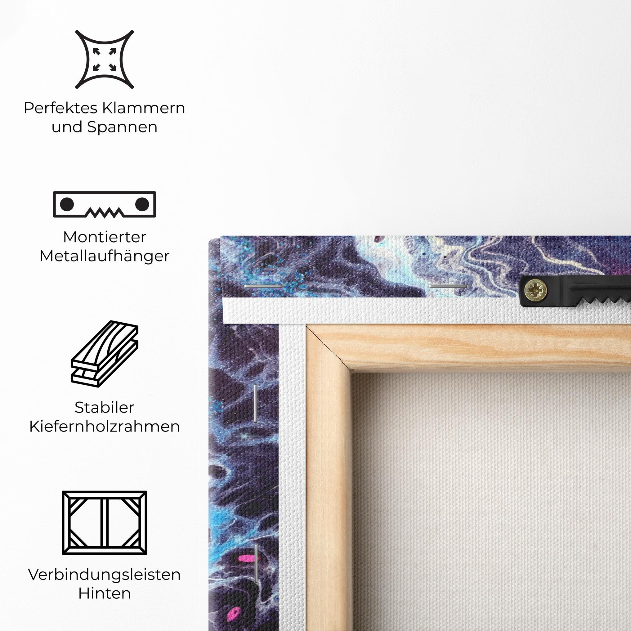 Leinwandbild Purple Blue Water mockup 5