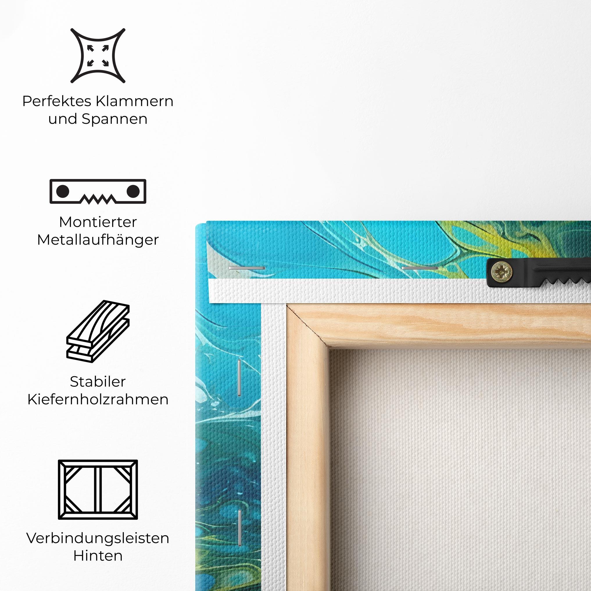 Leinwandbild Yellow Green Ocean mockup 5