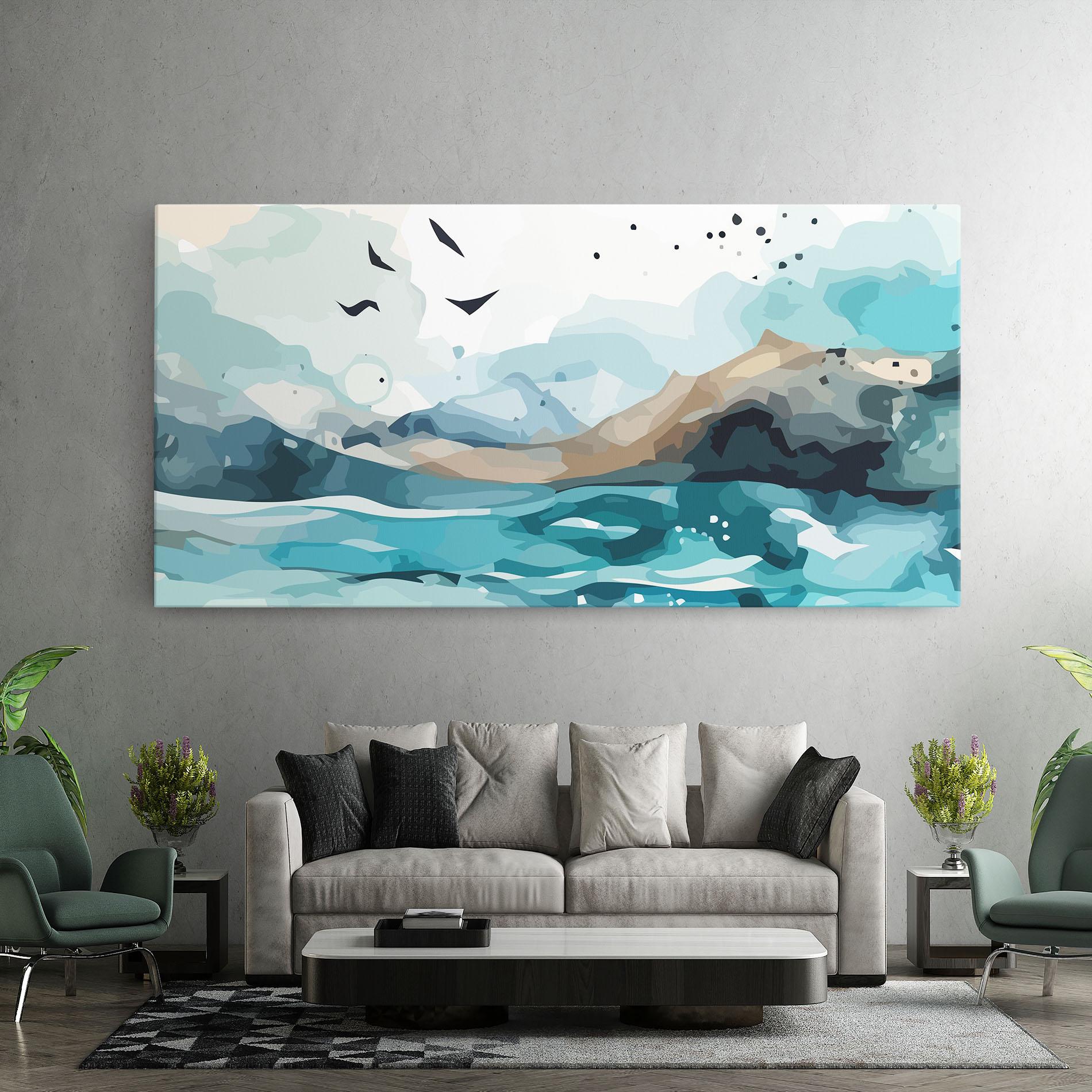Leinwandbild Water Birds mockup 7