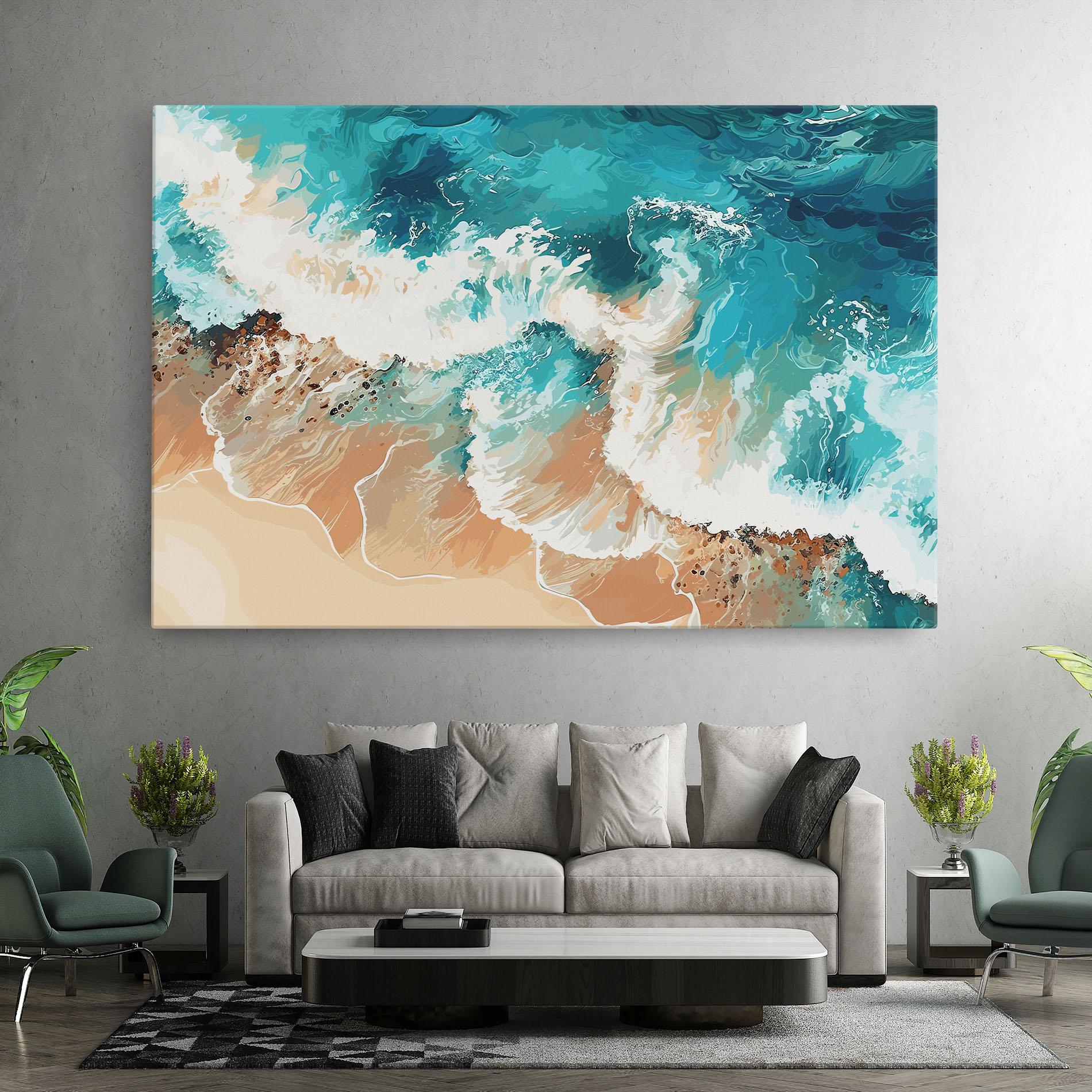 Leinwandbild Artistic Waves mockup 7